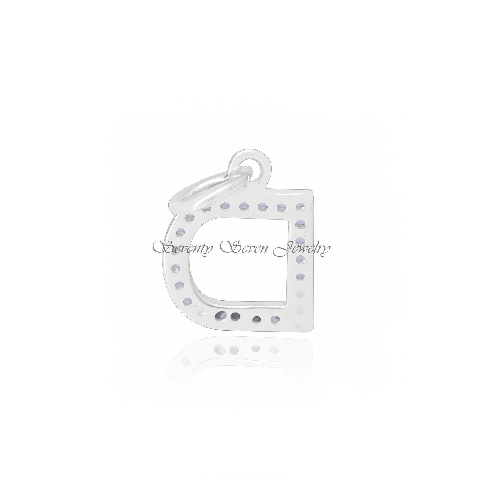 925 Silver Gemstone Letter Charm Pendant: Custom Alphabet - View 7 - Seventy Seven Jewelry | SKU: SSMJP665-SLYGMG-F-2026 925 Silver Gemstone Letter Charm Pendant: Custom Alphabet - View 7 - Seventy Seven Jewelry | SKU: SSMJP665-SLYGMG-F-2026