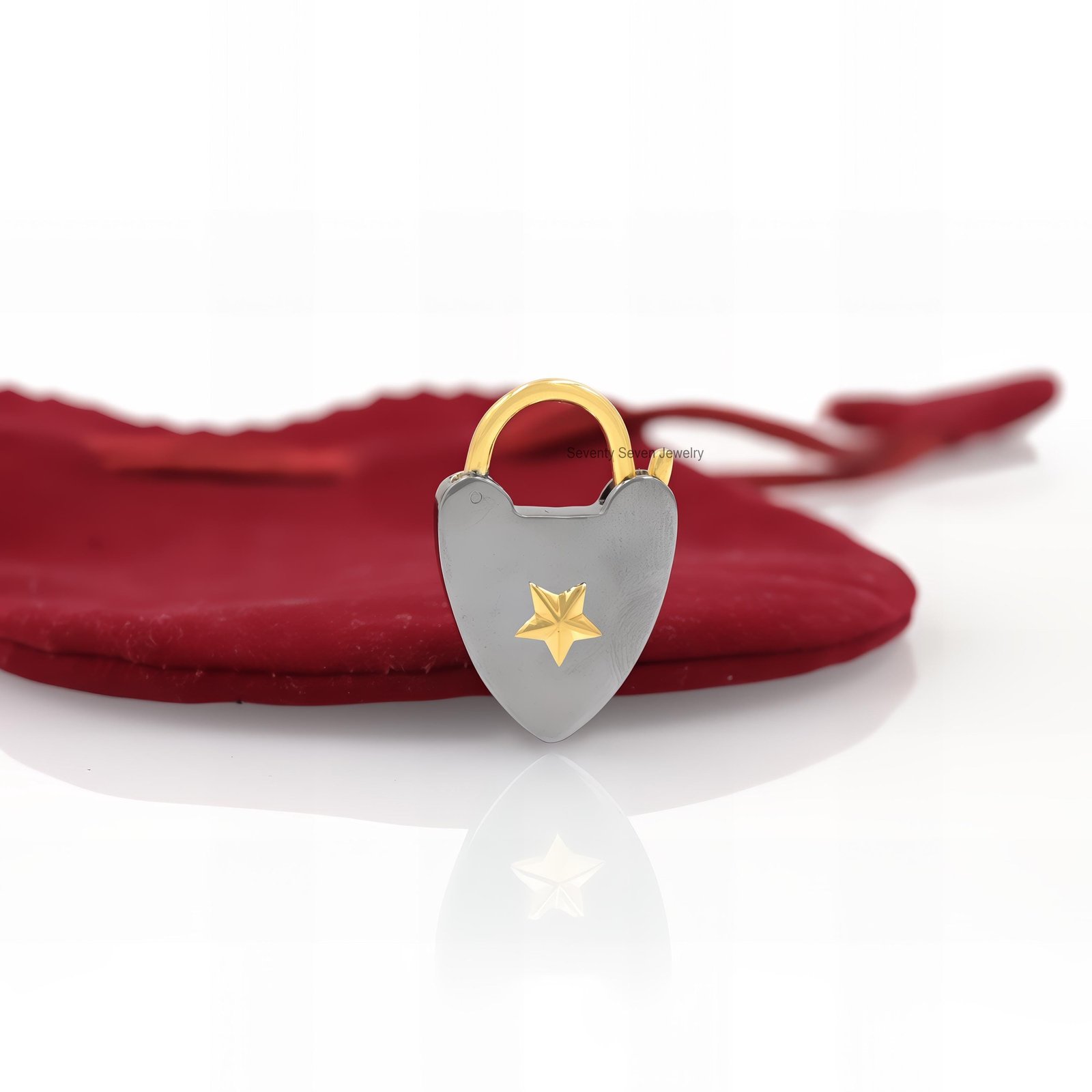 925 Silver Heart Padlock Necklace: Oxidized Paperclip Chain Pendant - Seventy Seven Jewelry | SKU: SSMJP47-SLRHYG-2026 925 Silver Heart Padlock Necklace: Oxidized Paperclip Chain Pendant - Seventy Seven Jewelry | SKU: SSMJP47-SLRHYG-2026