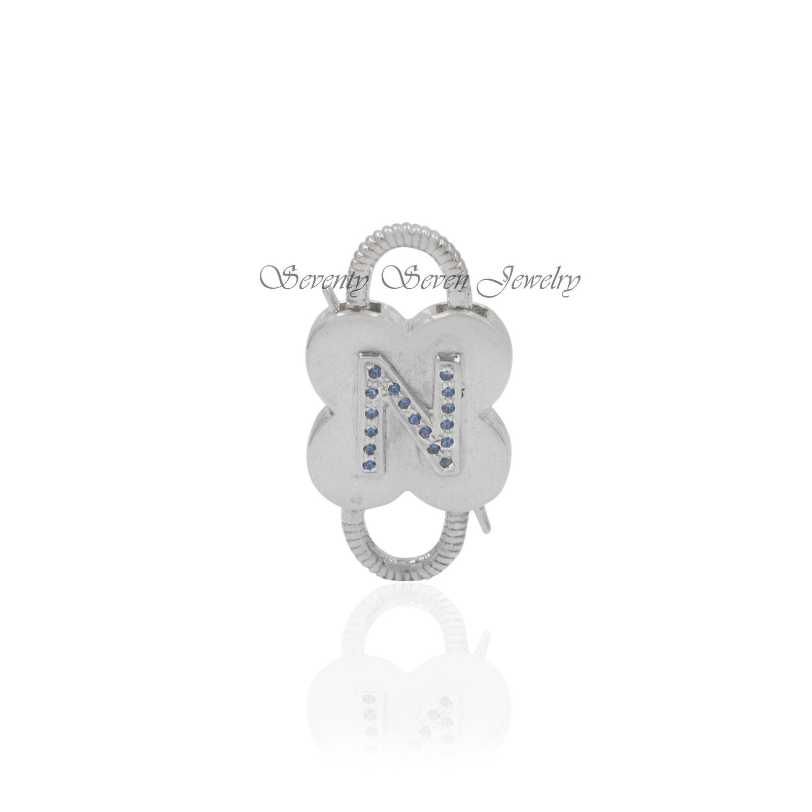 925 Silver Initial Padlock: Pave Diamond Letter Pendant - Seventy Seven Jewelry | SKU: SSMJP25-SLYGRHDI-D-2026 925 Silver Initial Padlock: Pave Diamond Letter Pendant - Seventy Seven Jewelry | SKU: SSMJP25-SLYGRHDI-D-2026