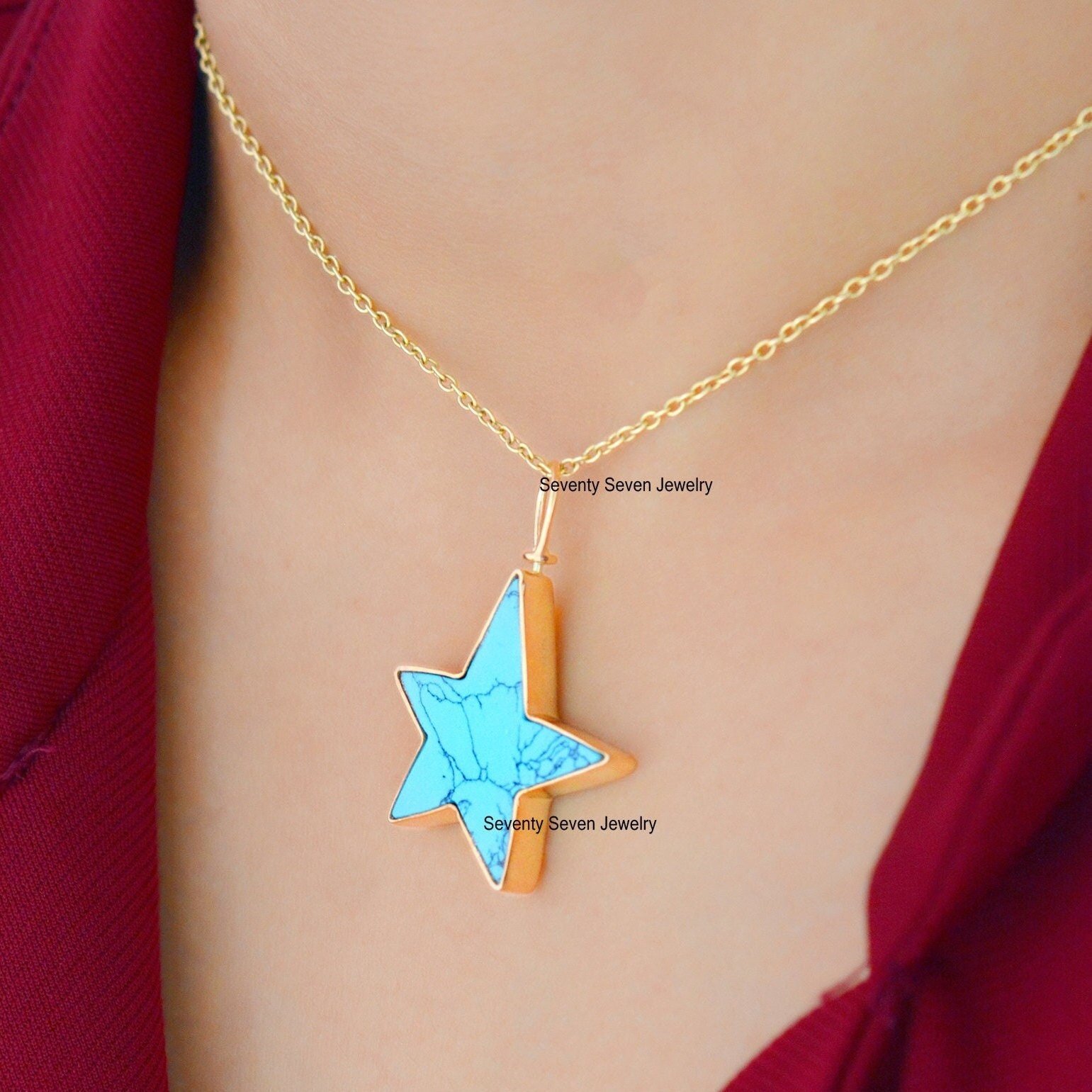 925 Silver Lapis Star Pendant Necklace, 18 Inch Chain - Seventy Seven Jewelry | SKU: SSMJP510-SLYGLPZ-18I-N32-2026 925 Silver Lapis Star Pendant Necklace, 18 Inch Chain - Seventy Seven Jewelry | SKU: SSMJP510-SLYGLPZ-18I-N32-2026