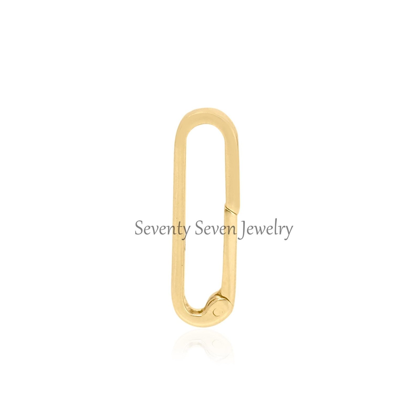 925 Silver Oval Enhancer Charm: Pendant Link Lock (25x10 MM) - Seventy Seven Jewelry | SKU: SSMJL974-SLYG-2026 925 Silver Oval Enhancer Charm: Pendant Link Lock (25x10 MM) - Seventy Seven Jewelry | SKU: SSMJL974-SLYG-2026