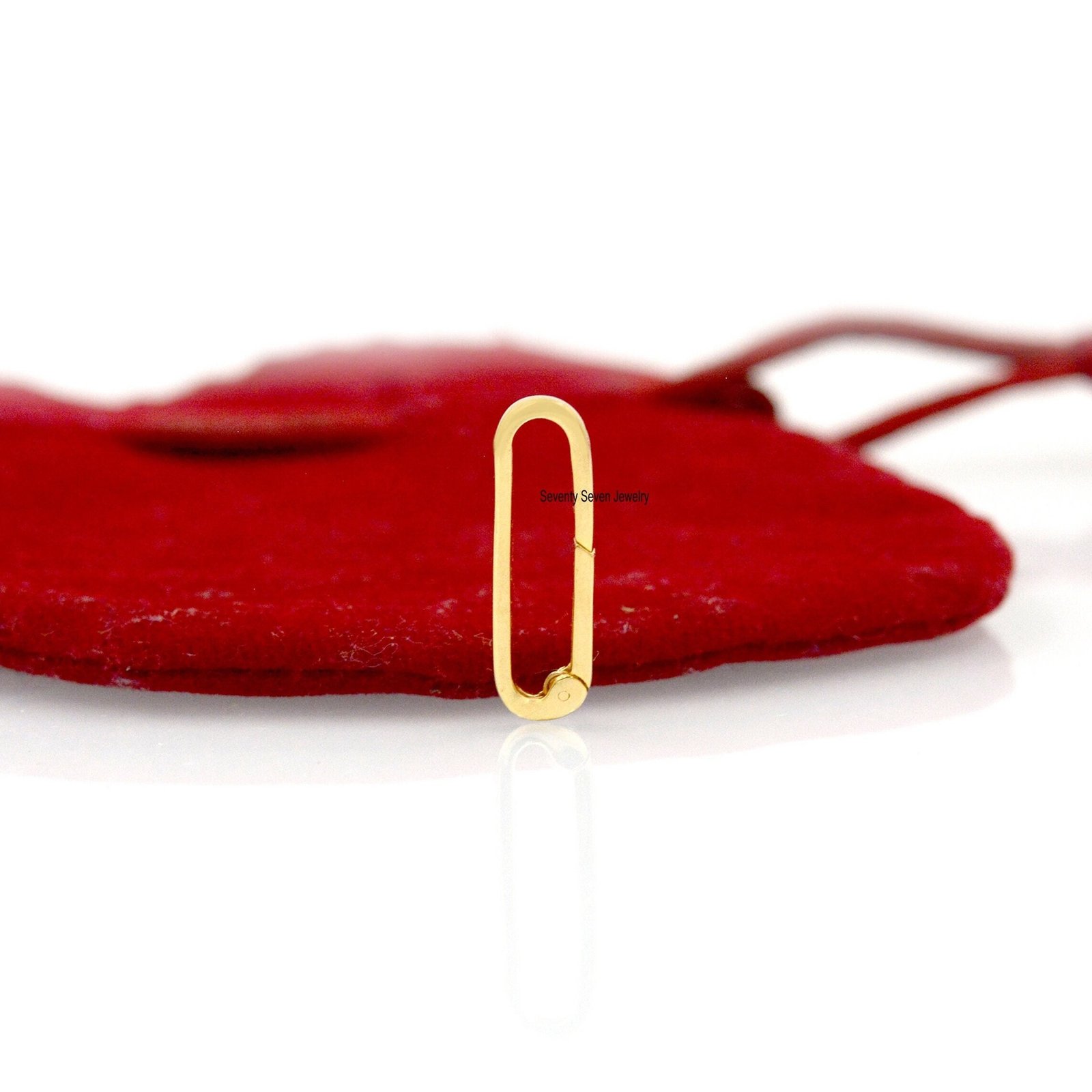 925 Silver Oval Enhancer Charm: Pendant Link Lock (25x10 MM) - View 5 - Seventy Seven Jewelry | SKU: SSMJL974-SLYG-2026 925 Silver Oval Enhancer Charm: Pendant Link Lock (25x10 MM) - View 5 - Seventy Seven Jewelry | SKU: SSMJL974-SLYG-2026