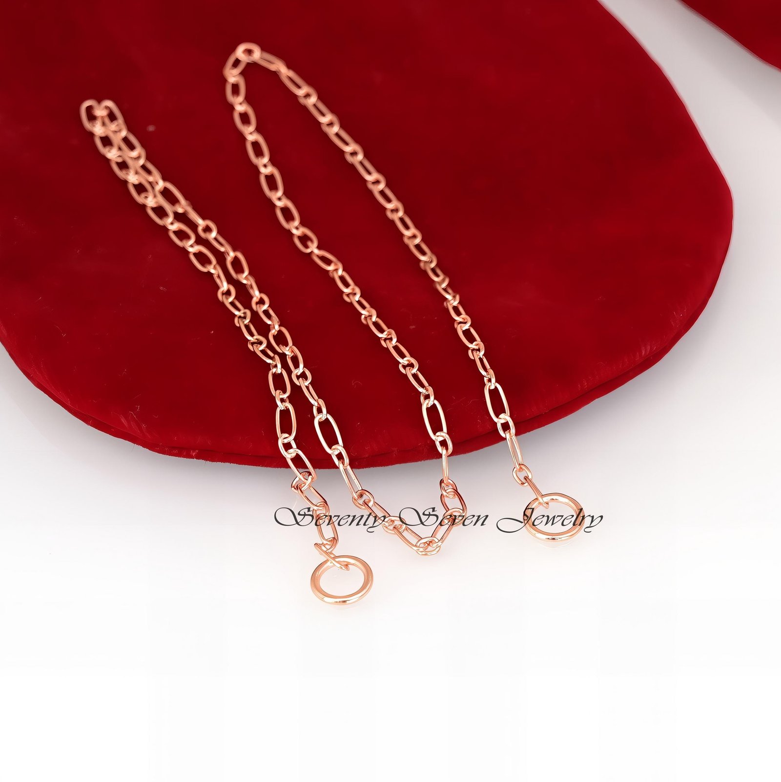 925 Silver Oval Link Chain Necklace: Enhancer Connector - View 3 - Seventy Seven Jewelry | SKU: G13A-SLYG 925 Silver Oval Link Chain Necklace: Enhancer Connector - View 3 - Seventy Seven Jewelry | SKU: G13A-SLYG