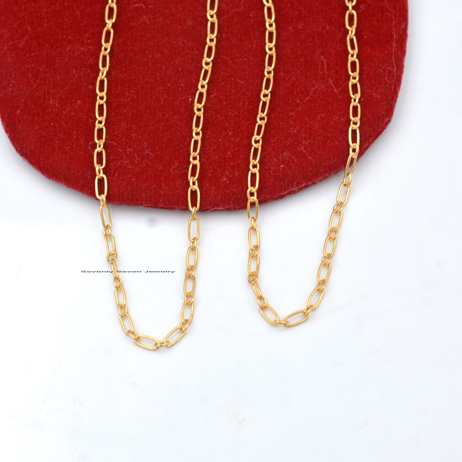 925 Silver Oval Link Chain Necklace: Enhancer Connector - View 5 - Seventy Seven Jewelry | SKU: G13A-SLYG 925 Silver Oval Link Chain Necklace: Enhancer Connector - View 5 - Seventy Seven Jewelry | SKU: G13A-SLYG