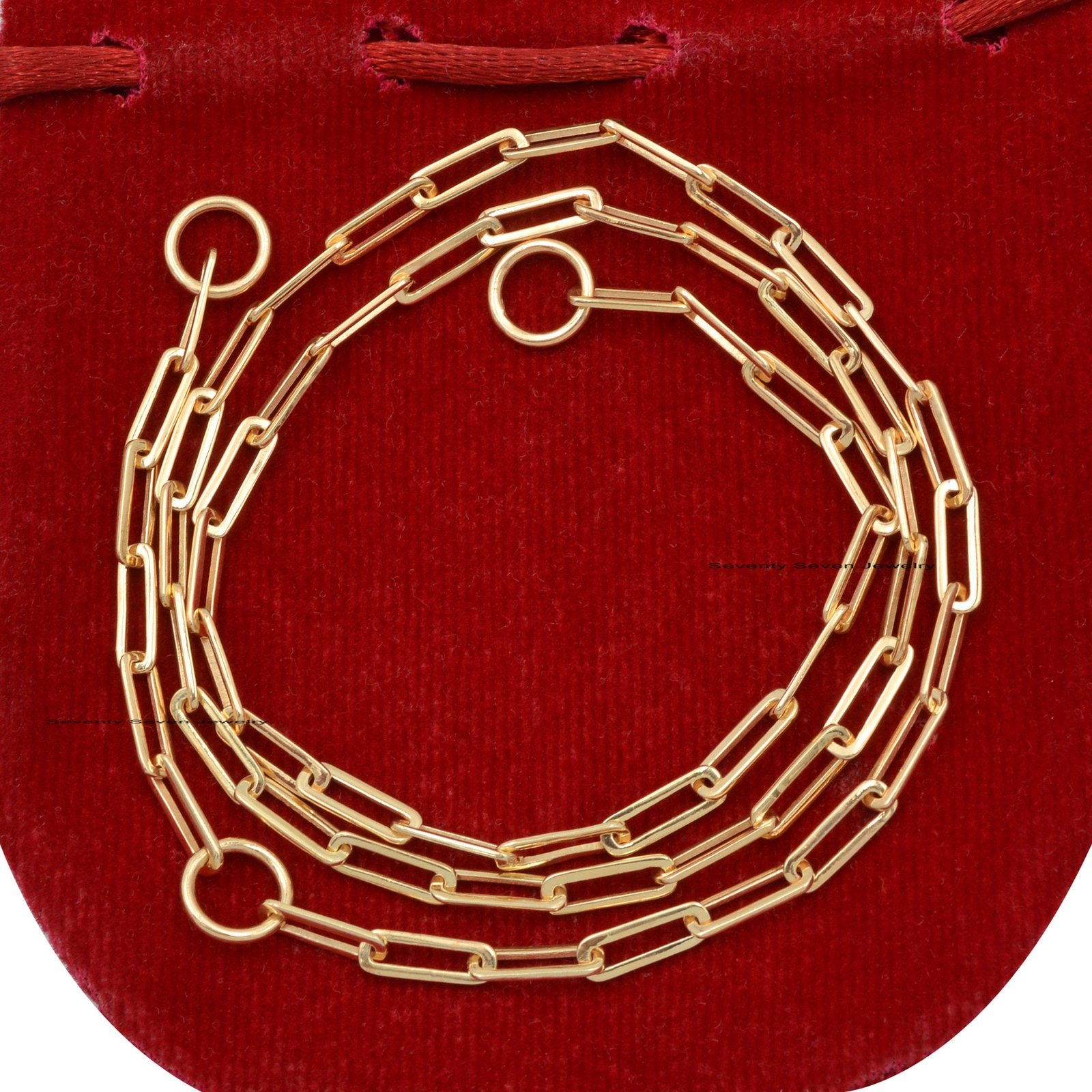 925 Silver Paperclip Chain Necklace: Enhancer Lock, Charm Holder (15MM) - View 5 - Seventy Seven Jewelry | SKU: SSMJP448-SLYG 925 Silver Paperclip Chain Necklace: Enhancer Lock, Charm Holder (15MM) - View 5 - Seventy Seven Jewelry | SKU: SSMJP448-SLYG