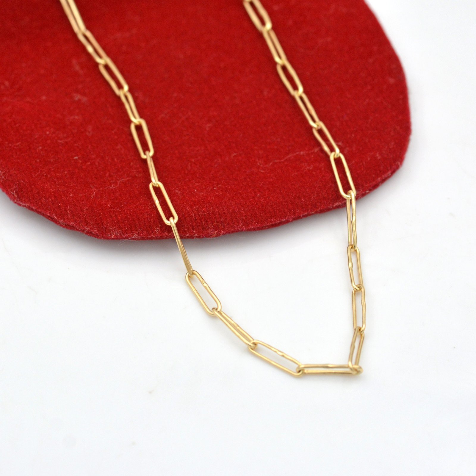 925 Silver Paperclip Chain Necklace: Swivel Push Lock Layer - View 6 - Seventy Seven Jewelry | SKU: SSG2-SLYG-11M-16I-F214-F9 925 Silver Paperclip Chain Necklace: Swivel Push Lock Layer - View 6 - Seventy Seven Jewelry | SKU: SSG2-SLYG-11M-16I-F214-F9