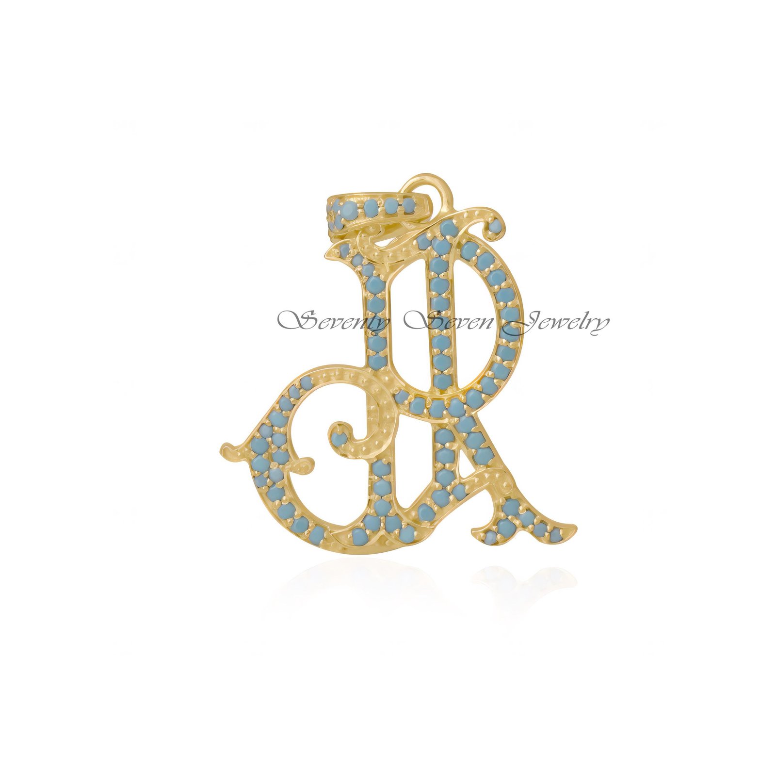 925 Silver Pave Diamond Initial Pendant: Custom Handmade Monogram - Seventy Seven Jewelry | SKU: SSMJP513-SLRHDI-2026 925 Silver Pave Diamond Initial Pendant: Custom Handmade Monogram - Seventy Seven Jewelry | SKU: SSMJP513-SLRHDI-2026