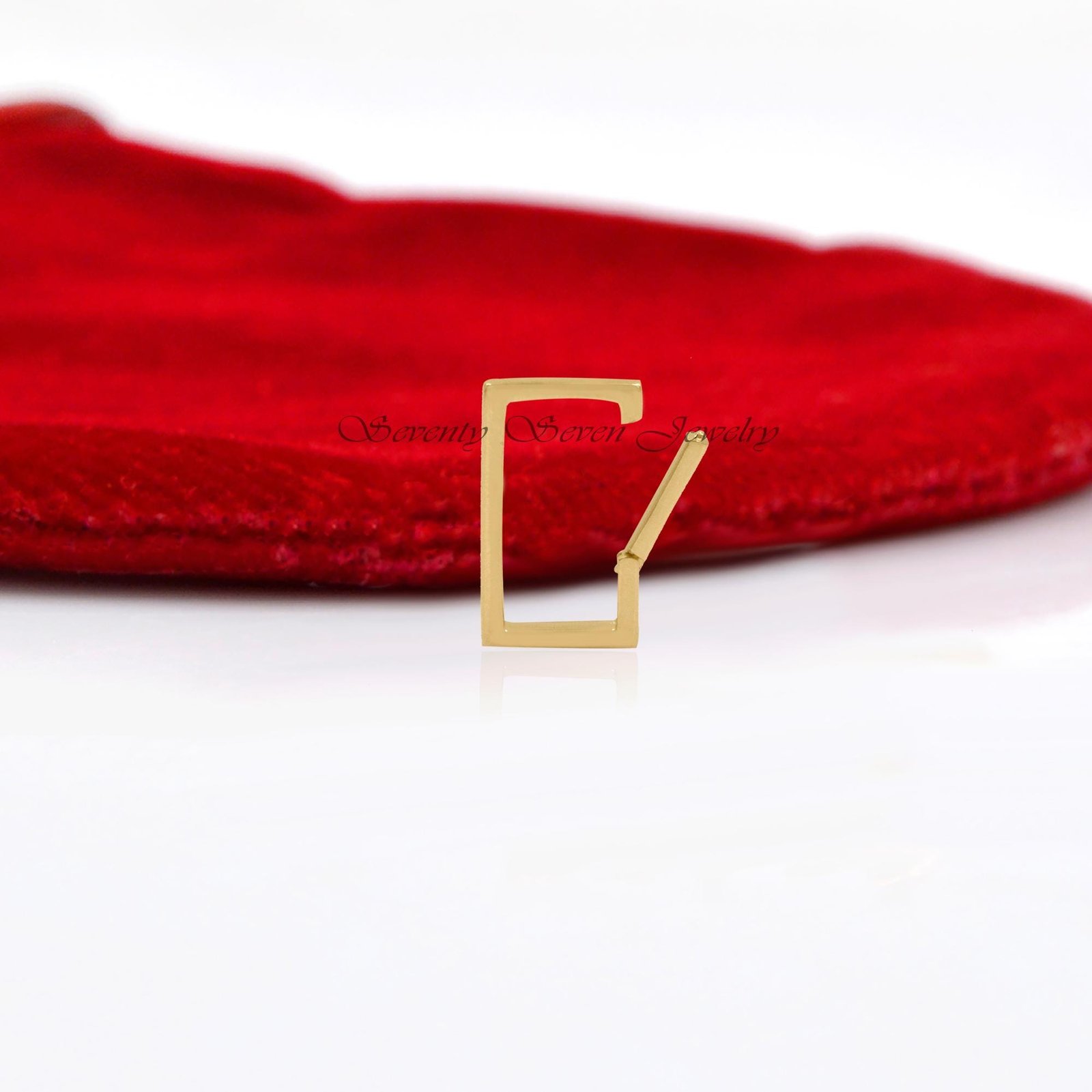 925 Silver Rectangle Charm Holder: Square Enhancer Lock (15*9 MM) - Seventy Seven Jewelry | SKU: SSMJP452-SLYG-2026 925 Silver Rectangle Charm Holder: Square Enhancer Lock (15*9 MM) - Seventy Seven Jewelry | SKU: SSMJP452-SLYG-2026