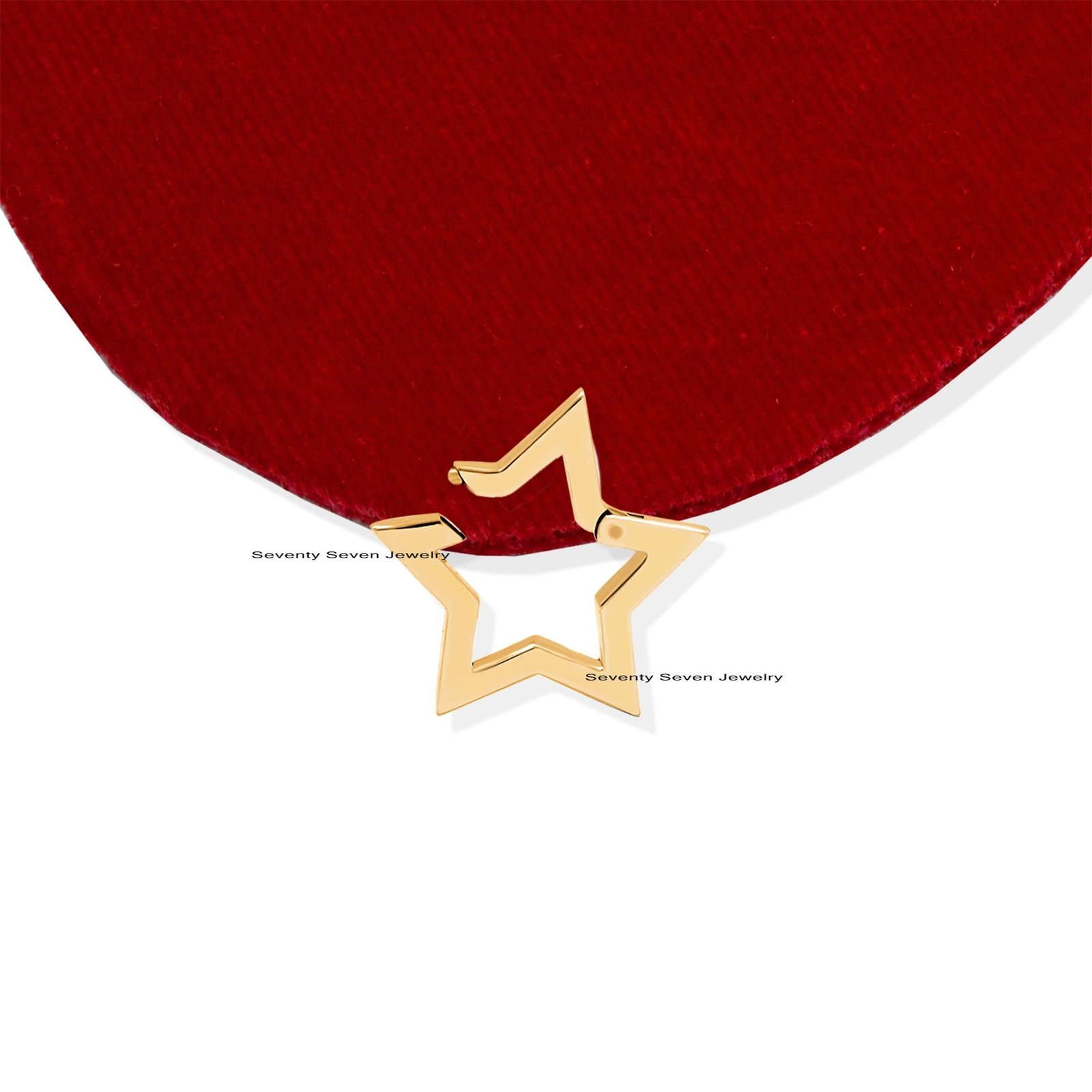 925 Silver Star Charm Holder: Clasp Link Lock - Seventy Seven Jewelry | SKU: SSMJH451-SLYG-02/2026 925 Silver Star Charm Holder: Clasp Link Lock - Seventy Seven Jewelry | SKU: SSMJH451-SLYG-02/2026