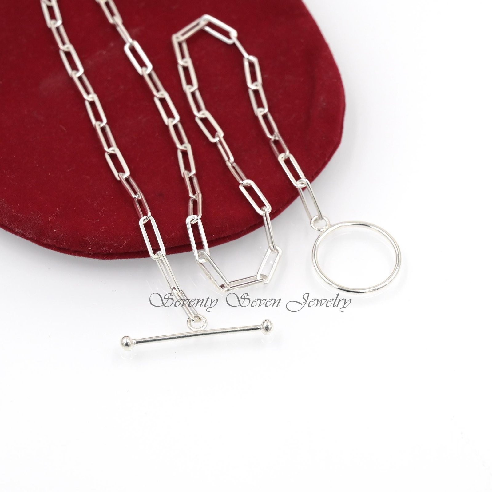 925 Silver Toggle Necklace, 18 Inch Charms Jewelry, T-Bar Chain - Seventy Seven Jewelry | SKU: SSMJN217-SLWG-18I-V 925 Silver Toggle Necklace, 18 Inch Charms Jewelry, T-Bar Chain - Seventy Seven Jewelry | SKU: SSMJN217-SLWG-18I-V