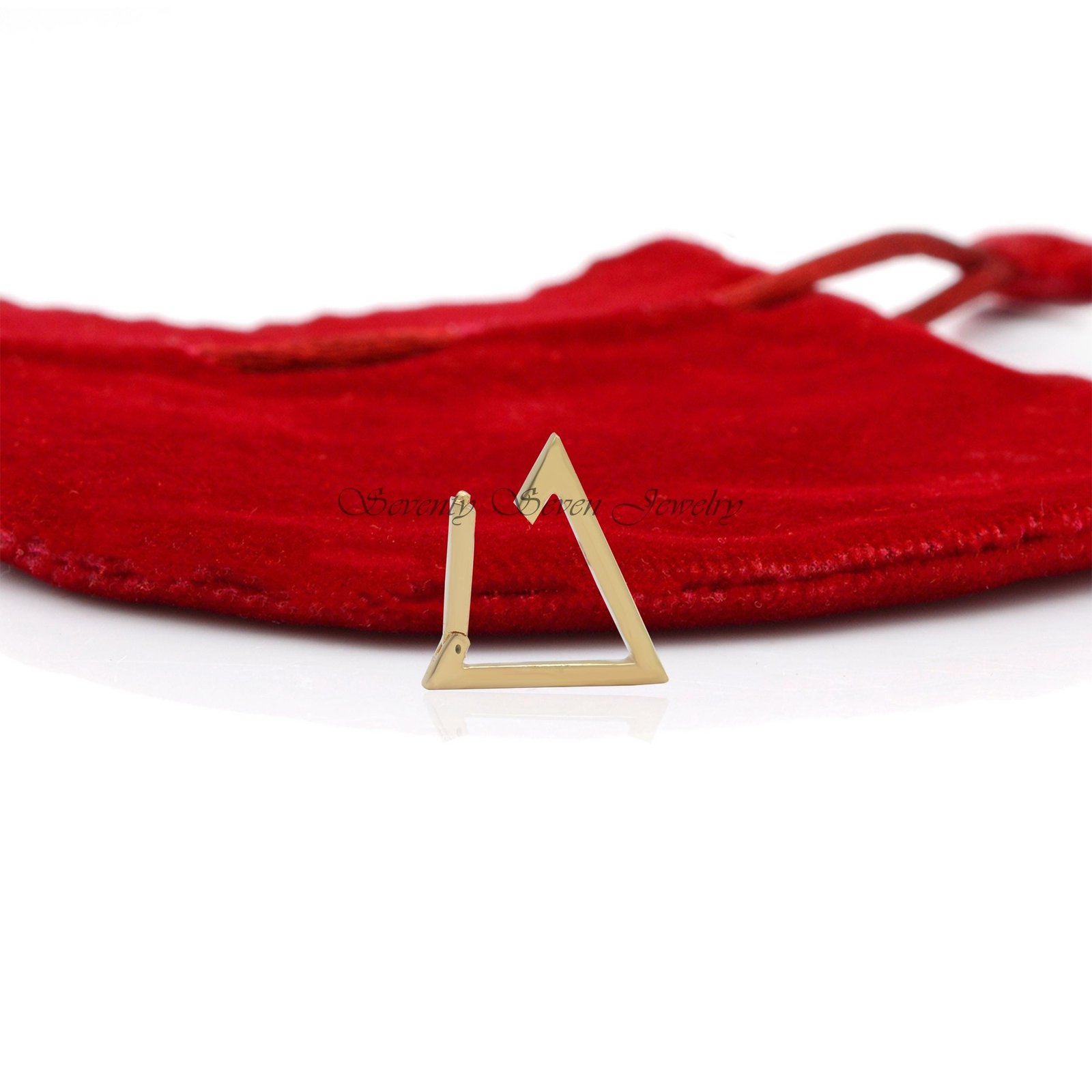 925 Silver Triangle Charm Holder: Snap Lock Enhancer (15x15 MM) - Seventy Seven Jewelry | SKU: SSMJP450-SLYG-2026 925 Silver Triangle Charm Holder: Snap Lock Enhancer (15x15 MM) - Seventy Seven Jewelry | SKU: SSMJP450-SLYG-2026