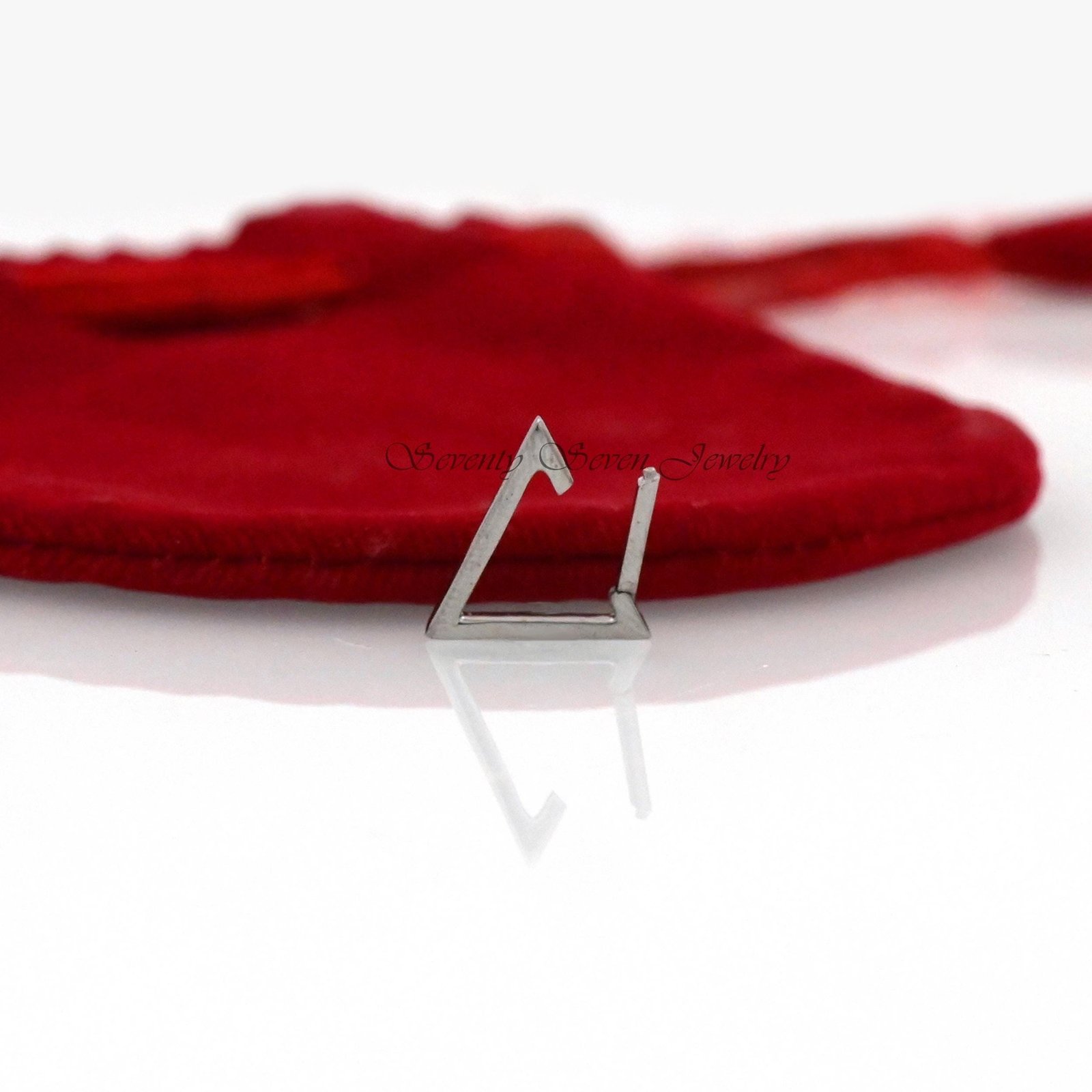 925 Silver Triangle Charm Holder: Snap Lock Enhancer (15x15 MM) - View 7 - Seventy Seven Jewelry | SKU: SSMJP450-SLYG-2026 925 Silver Triangle Charm Holder: Snap Lock Enhancer (15x15 MM) - View 7 - Seventy Seven Jewelry | SKU: SSMJP450-SLYG-2026