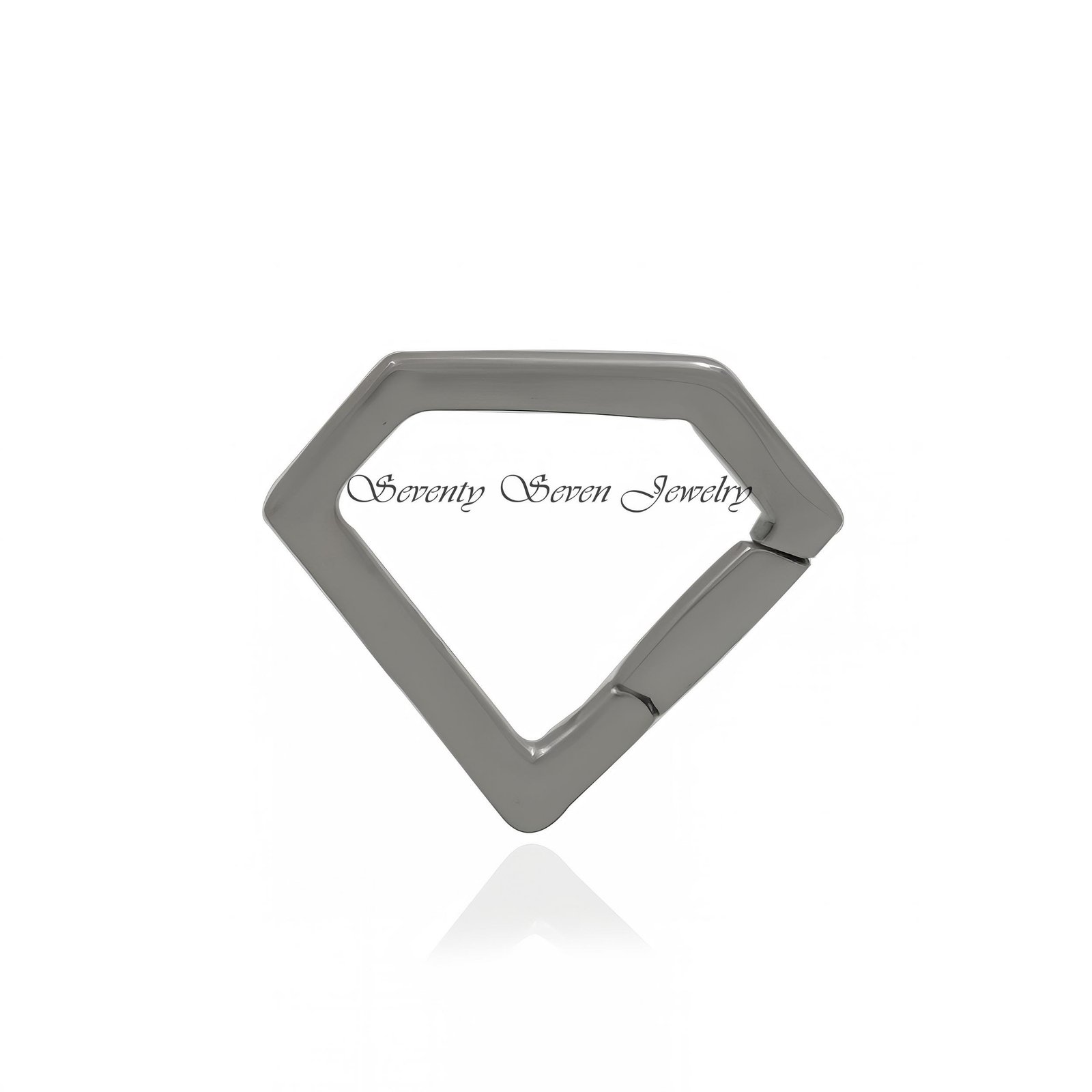 925 Sterling Silver Diamond Charm Holder - Enhancer Pendant - View 6 - Seventy Seven Jewelry | SKU: SSMJP638-SLNS-15M-2026 925 Sterling Silver Diamond Charm Holder - Enhancer Pendant - View 6 - Seventy Seven Jewelry | SKU: SSMJP638-SLNS-15M-2026