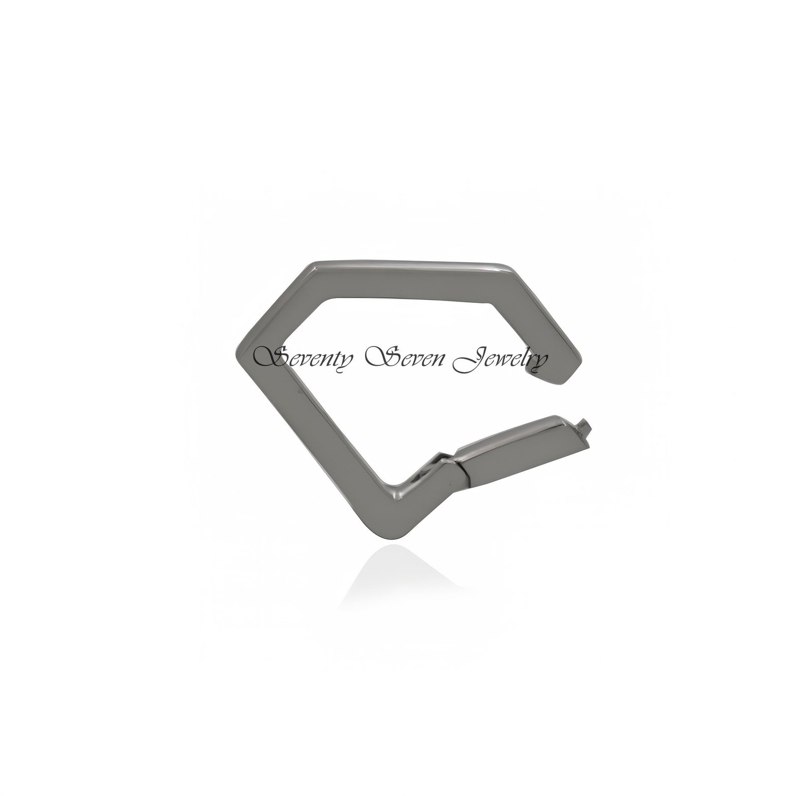 925 Sterling Silver Diamond Charm Holder - Enhancer Pendant - View 7 - Seventy Seven Jewelry | SKU: SSMJP638-SLNS-15M-2026 925 Sterling Silver Diamond Charm Holder - Enhancer Pendant - View 7 - Seventy Seven Jewelry | SKU: SSMJP638-SLNS-15M-2026