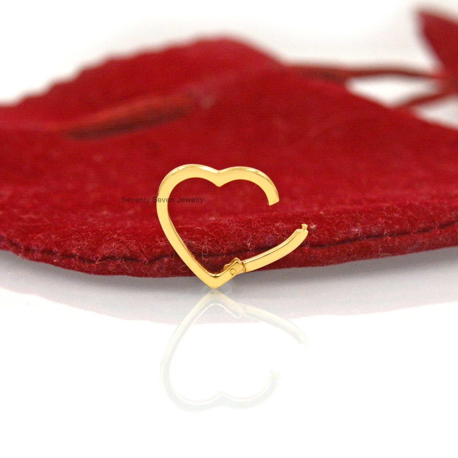 925 Sterling Silver Heart Charm Enhancer - 15mm - Seventy Seven Jewelry | SKU: SSMJP446-SLYG-2026 925 Sterling Silver Heart Charm Enhancer - 15mm - Seventy Seven Jewelry | SKU: SSMJP446-SLYG-2026