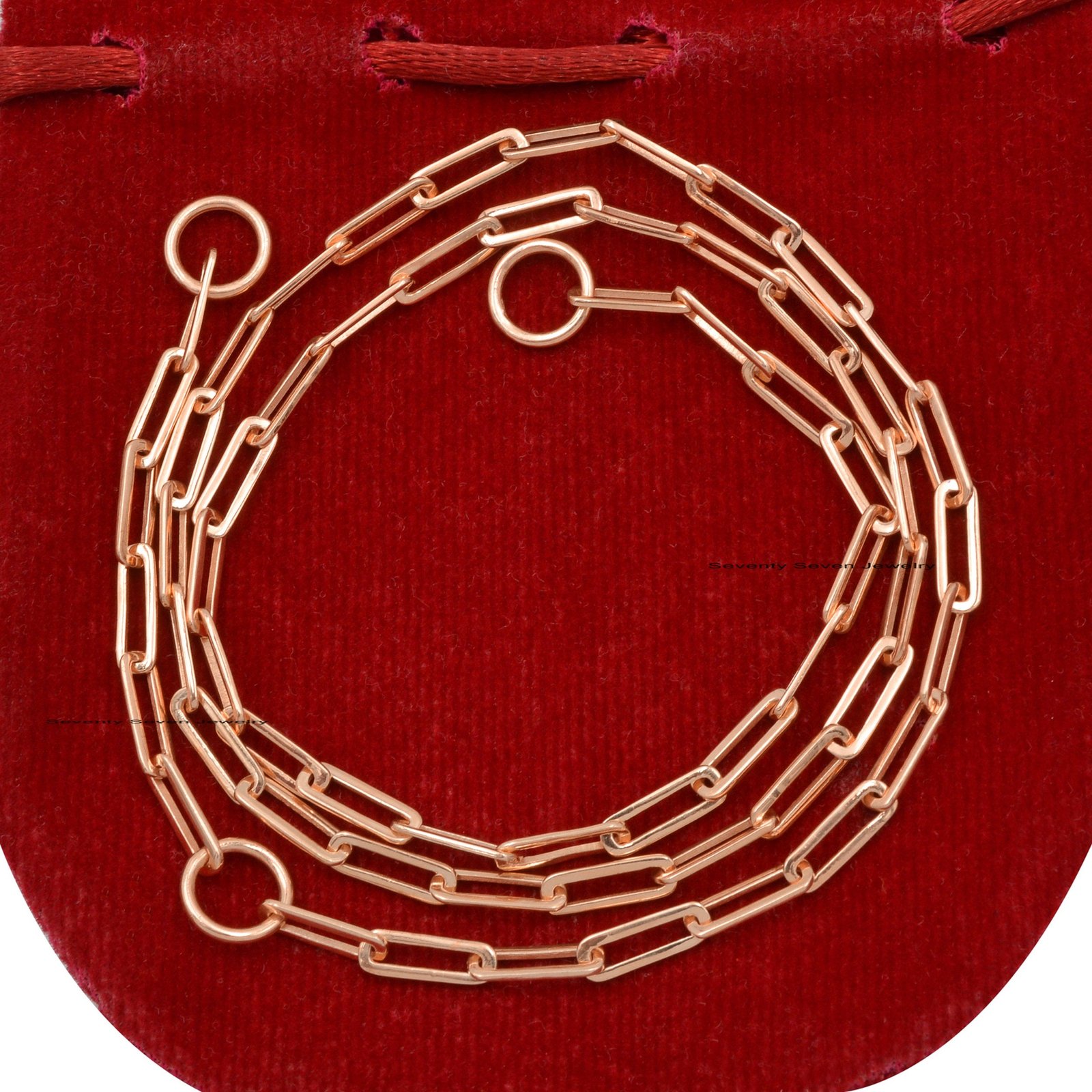 925 Sterling Silver Paperclip Chain Necklace: Enhancer Connector - View 7 - Seventy Seven Jewelry | SKU: G1-SLNS-10M-14-16I-V 925 Sterling Silver Paperclip Chain Necklace: Enhancer Connector - View 7 - Seventy Seven Jewelry | SKU: G1-SLNS-10M-14-16I-V