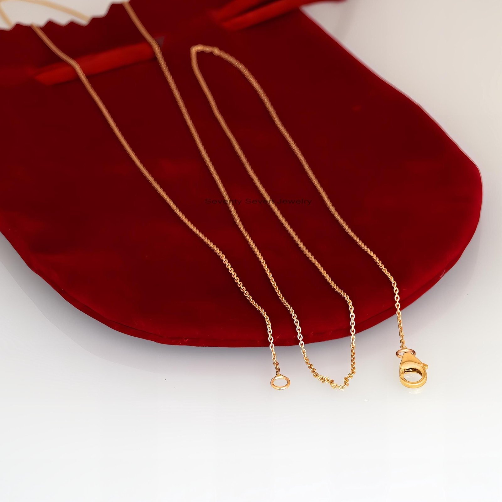925 Sterling Silver Rolo Chain Necklace: Adjustable Link, 1.33 MM - Seventy Seven Jewelry | SKU: SSG19-SLYG-1.33M-18I 925 Sterling Silver Rolo Chain Necklace: Adjustable Link, 1.33 MM - Seventy Seven Jewelry | SKU: SSG19-SLYG-1.33M-18I