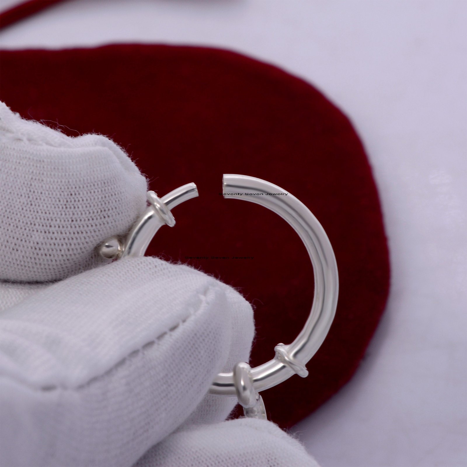 925 Sterling Silver Spring Ring Enhancer Charm Holder - View 3 - Seventy Seven Jewelry | SKU: SSMJF137-SLNS-26M-P-VP,SSMJF137 925 Sterling Silver Spring Ring Enhancer Charm Holder - View 3 - Seventy Seven Jewelry | SKU: SSMJF137-SLNS-26M-P-VP,SSMJF137