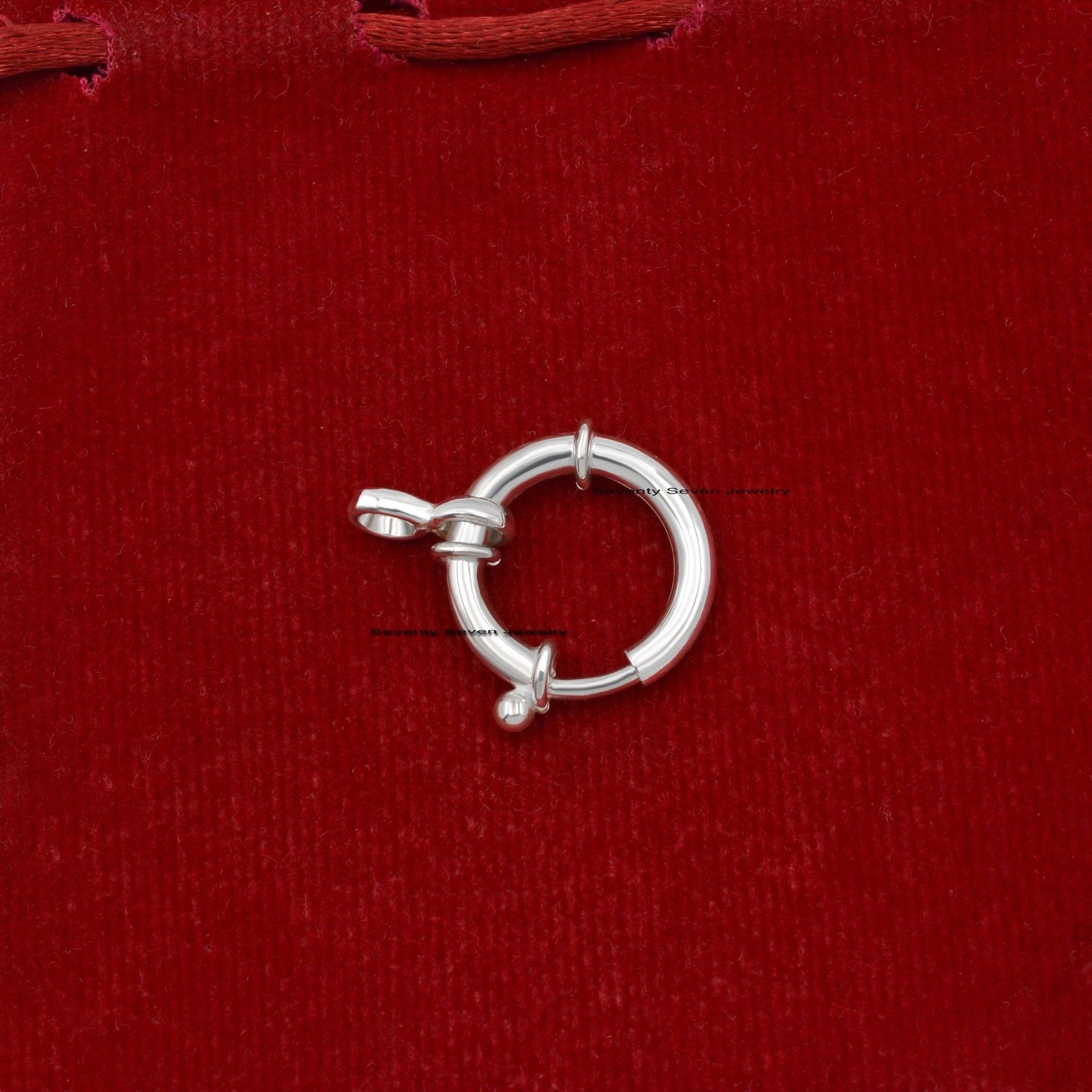 925 Sterling Silver Spring Ring Enhancer Charm Holder - View 6 - Seventy Seven Jewelry | SKU: SSMJF137-SLNS-26M-P-VP,SSMJF137 925 Sterling Silver Spring Ring Enhancer Charm Holder - View 6 - Seventy Seven Jewelry | SKU: SSMJF137-SLNS-26M-P-VP,SSMJF137