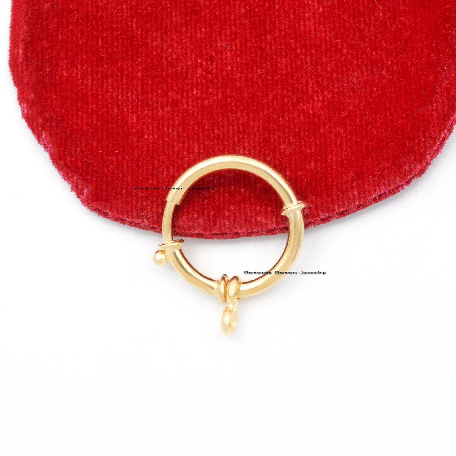 925 Sterling Silver Spring Ring Enhancer Charm Holder - View 7 - Seventy Seven Jewelry | SKU: SSMJF137-SLNS-26M-P-VP,SSMJF137 925 Sterling Silver Spring Ring Enhancer Charm Holder - View 7 - Seventy Seven Jewelry | SKU: SSMJF137-SLNS-26M-P-VP,SSMJF137