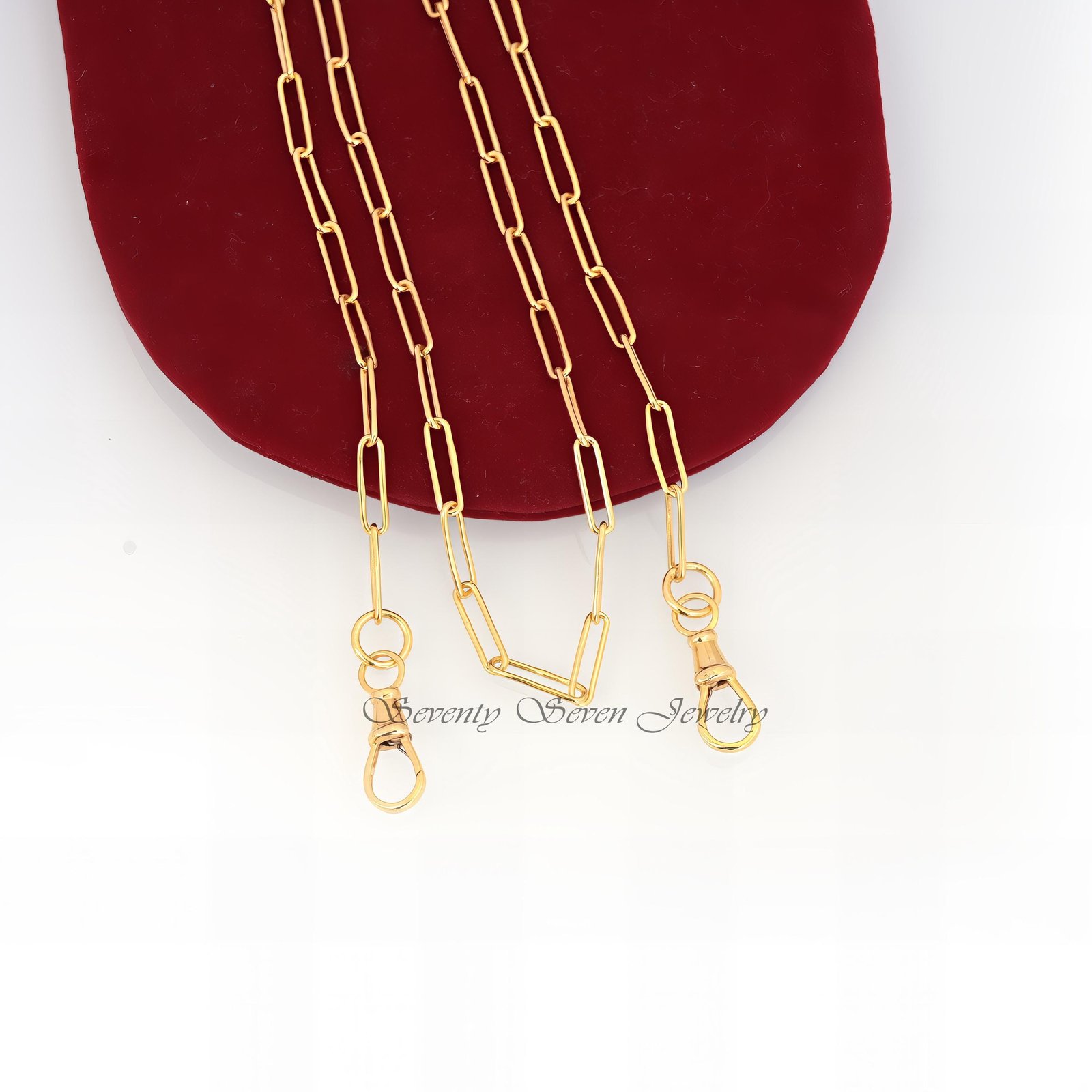 925 Sterling Silver Swivel Link Chain Necklace with Lock - Seventy Seven Jewelry | SKU: SSG2-SLYG-11M-24I-F09-2Q 925 Sterling Silver Swivel Link Chain Necklace with Lock - Seventy Seven Jewelry | SKU: SSG2-SLYG-11M-24I-F09-2Q