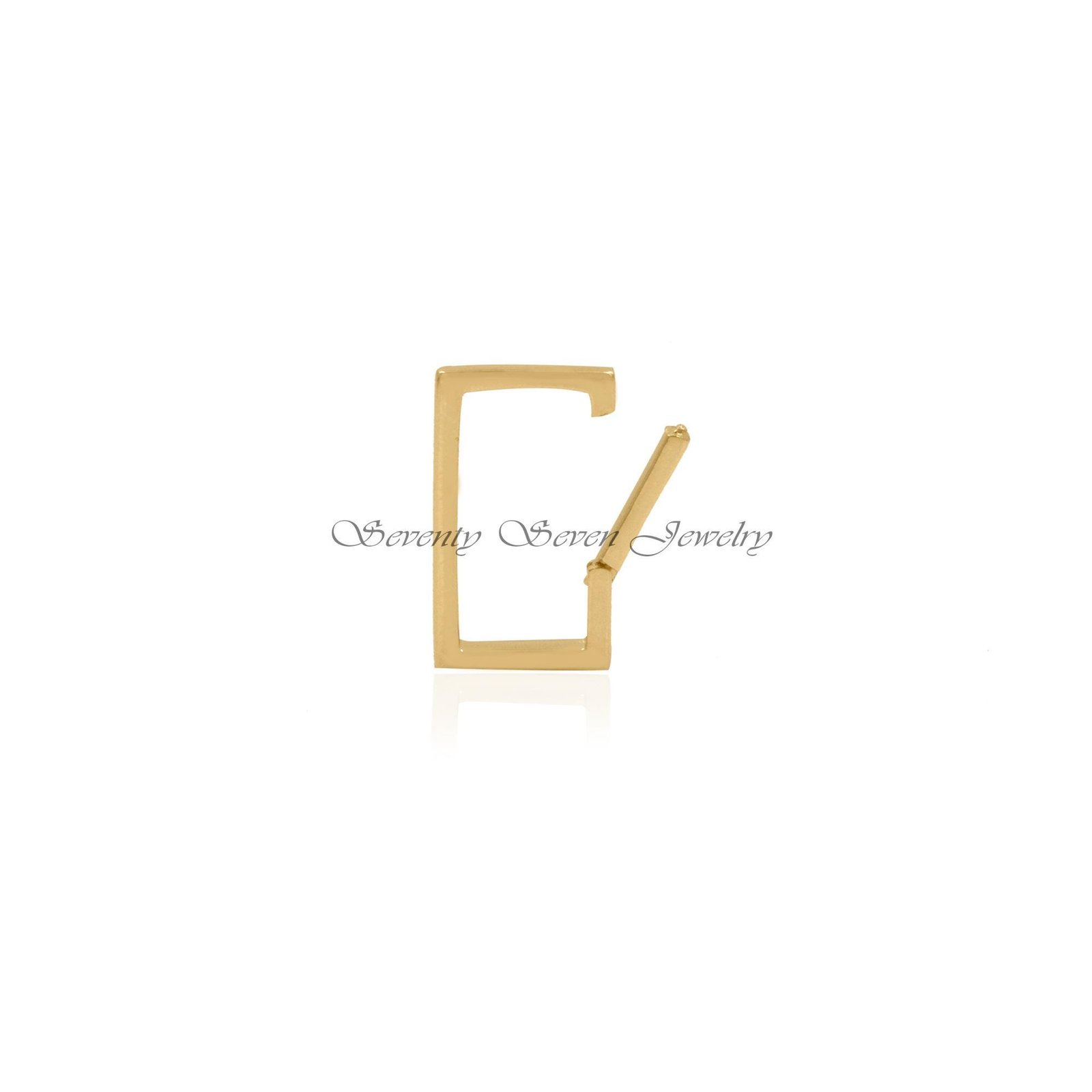 9K Gold Charm Holder Enhancer Lock: 15x9mm Link - Seventy Seven Jewelry | SKU: SSMJH452-9KYG-2026 9K Gold Charm Holder Enhancer Lock: 15x9mm Link - Seventy Seven Jewelry | SKU: SSMJH452-9KYG-2026
