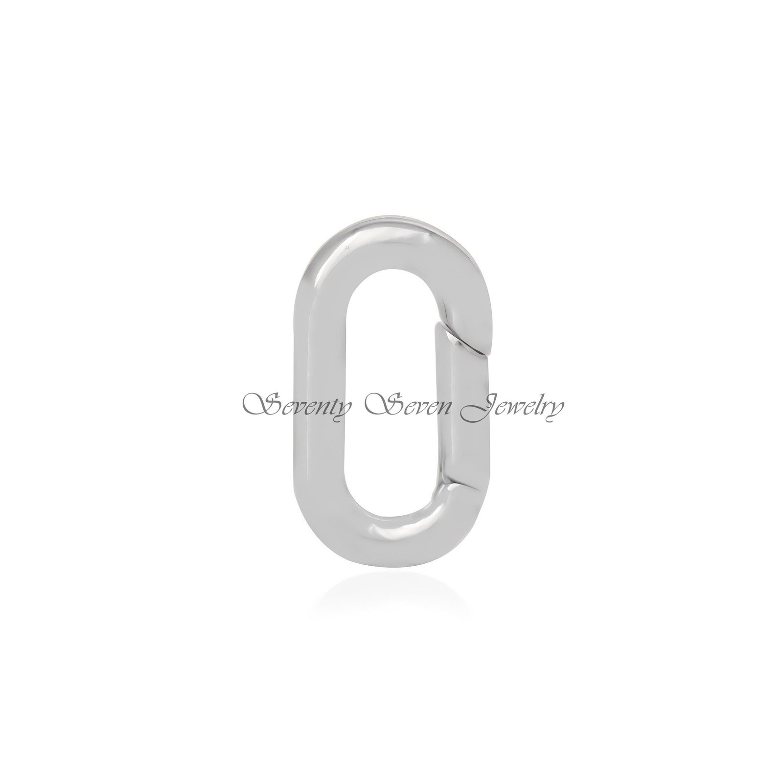 9K Gold Charm Holder: Oval Enhancer Link Connector (20x11 MM) - View 3 - Seventy Seven Jewelry | SKU: SSMJH74-9KYG-2026 9K Gold Charm Holder: Oval Enhancer Link Connector (20x11 MM) - View 3 - Seventy Seven Jewelry | SKU: SSMJH74-9KYG-2026