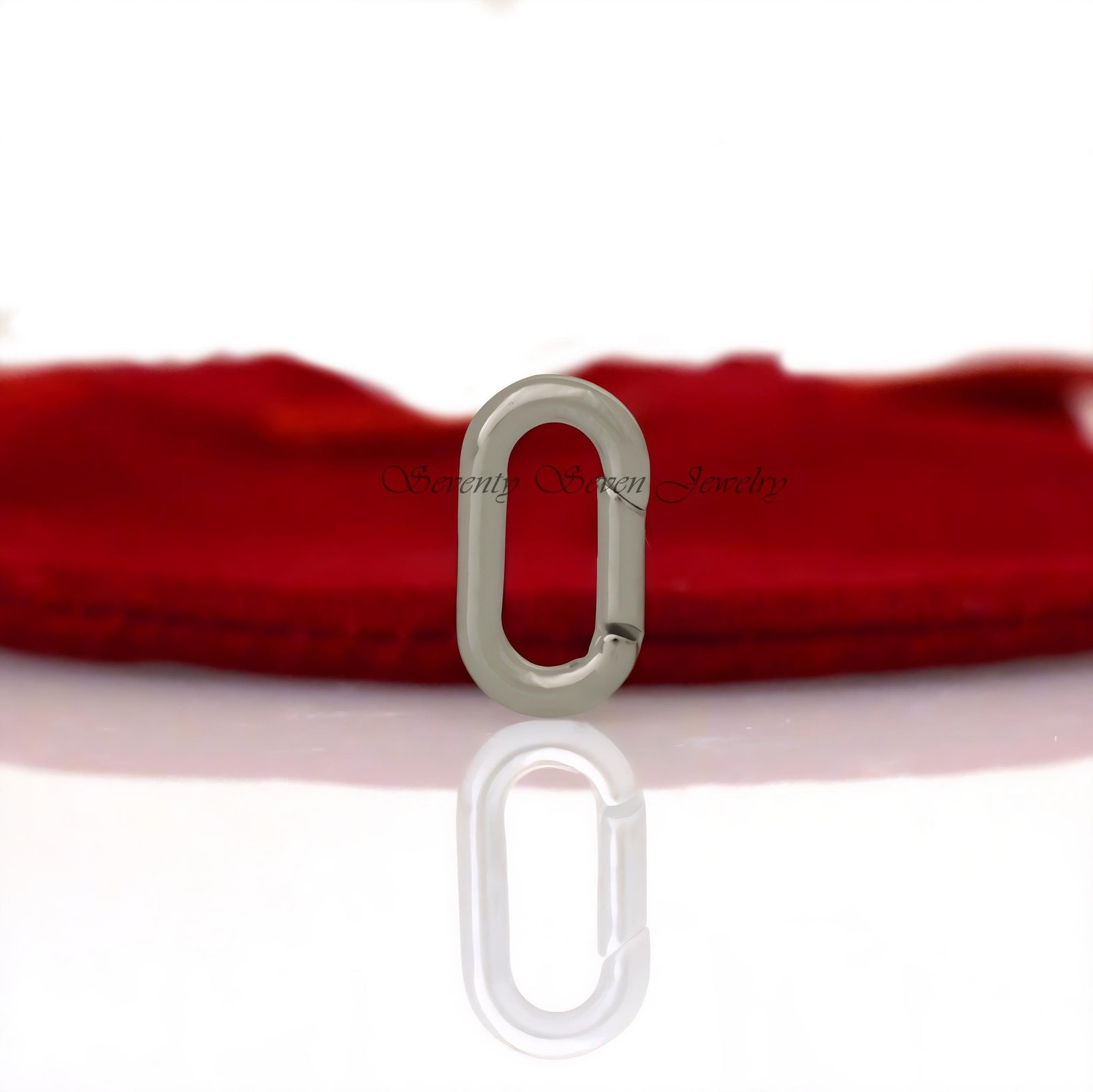 9K Gold Charm Holder: Oval Enhancer Link Connector (20x11 MM) - View 5 - Seventy Seven Jewelry | SKU: SSMJH74-9KYG-2026 9K Gold Charm Holder: Oval Enhancer Link Connector (20x11 MM) - View 5 - Seventy Seven Jewelry | SKU: SSMJH74-9KYG-2026
