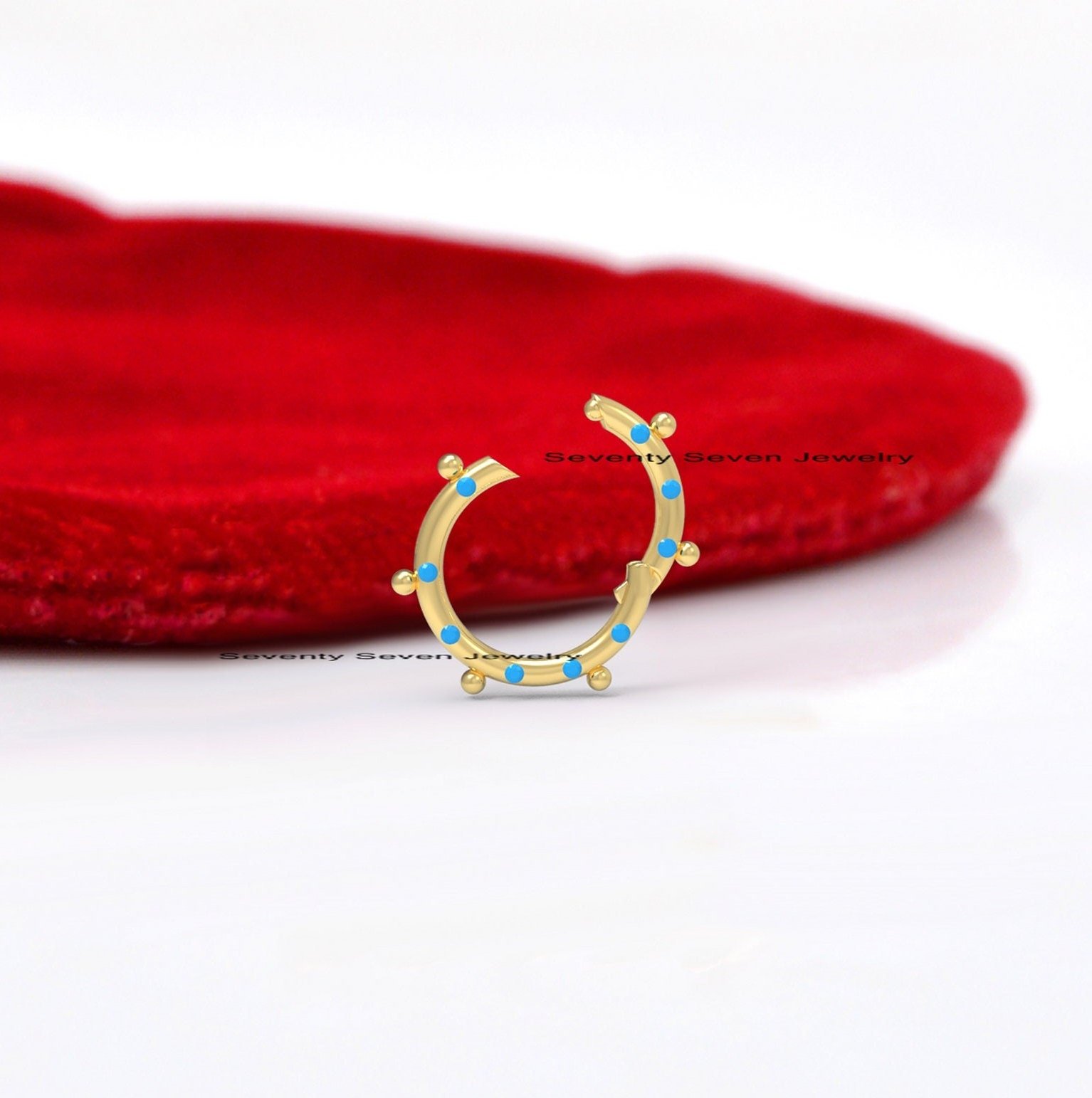 9K Gold Charm Holder: Turquoise & Diamond Pave Enhancer - View 5 - Seventy Seven Jewelry | SKU: SSMJP966-9KYGDI-15M-2026,SSMJ 9K Gold Charm Holder: Turquoise & Diamond Pave Enhancer - View 5 - Seventy Seven Jewelry | SKU: SSMJP966-9KYGDI-15M-2026,SSMJ