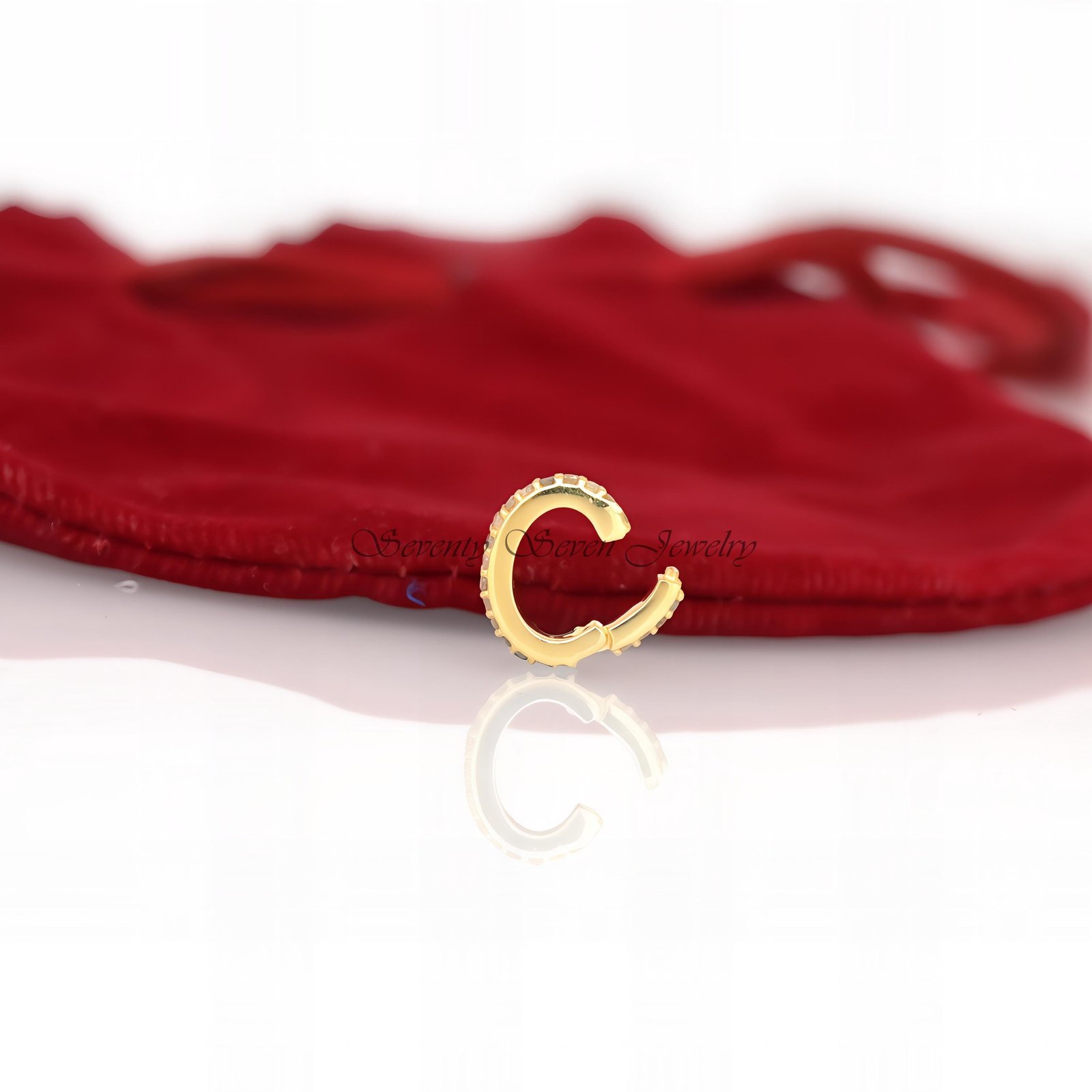 9K Gold Diamond Charm Enhancer: Oval Connector Lock - View 6 - Seventy Seven Jewelry | SKU: SSMJH126-9KYGDI-2026,SSMJF126-9KY 9K Gold Diamond Charm Enhancer: Oval Connector Lock - View 6 - Seventy Seven Jewelry | SKU: SSMJH126-9KYGDI-2026,SSMJF126-9KY