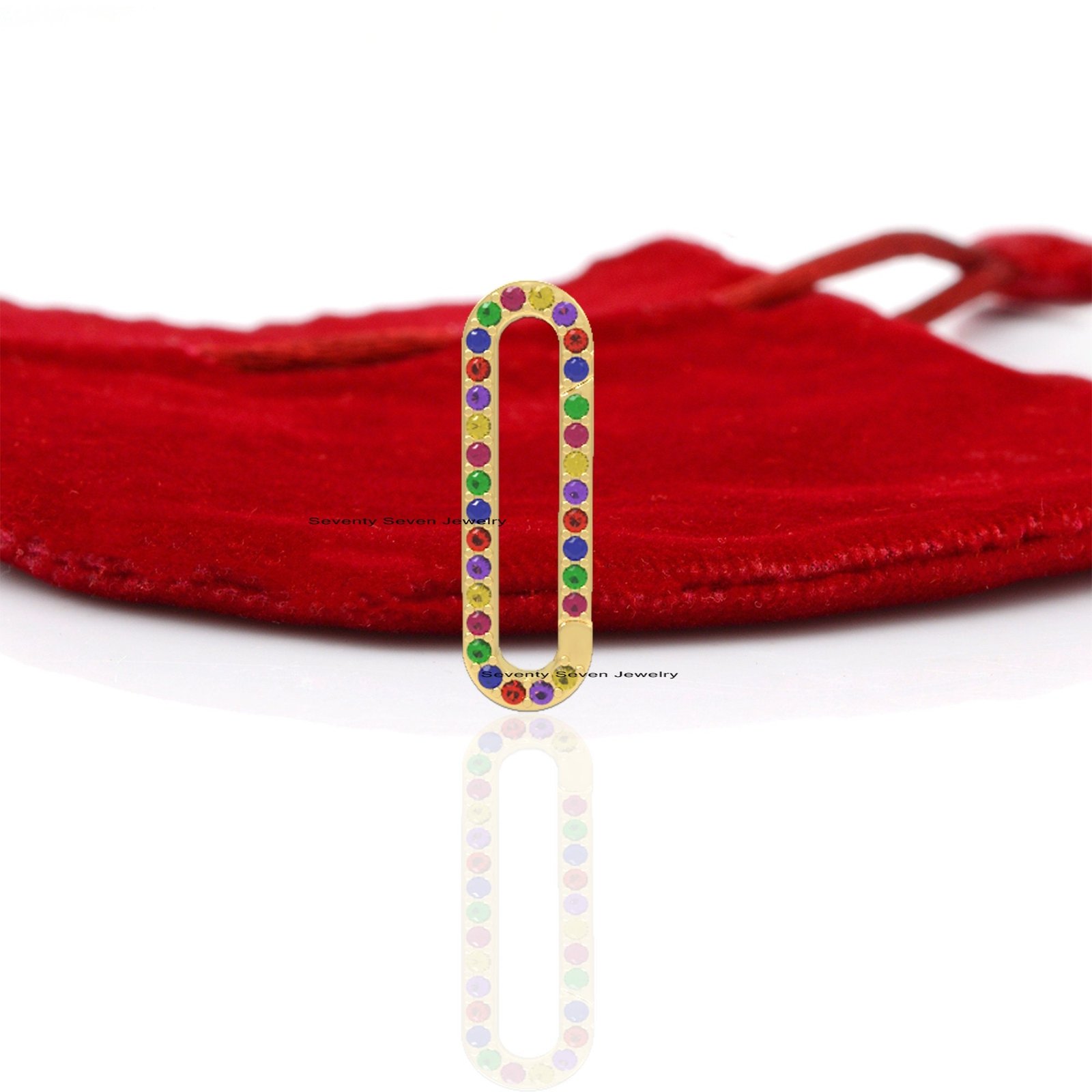 9K Gold Diamond Enhancer Holder: Elongated Oval Multi-Charm - View 7 - Seventy Seven Jewelry | SKU: SSMJP680-9KYGMN,SSMJP680- 9K Gold Diamond Enhancer Holder: Elongated Oval Multi-Charm - View 7 - Seventy Seven Jewelry | SKU: SSMJP680-9KYGMN,SSMJP680-