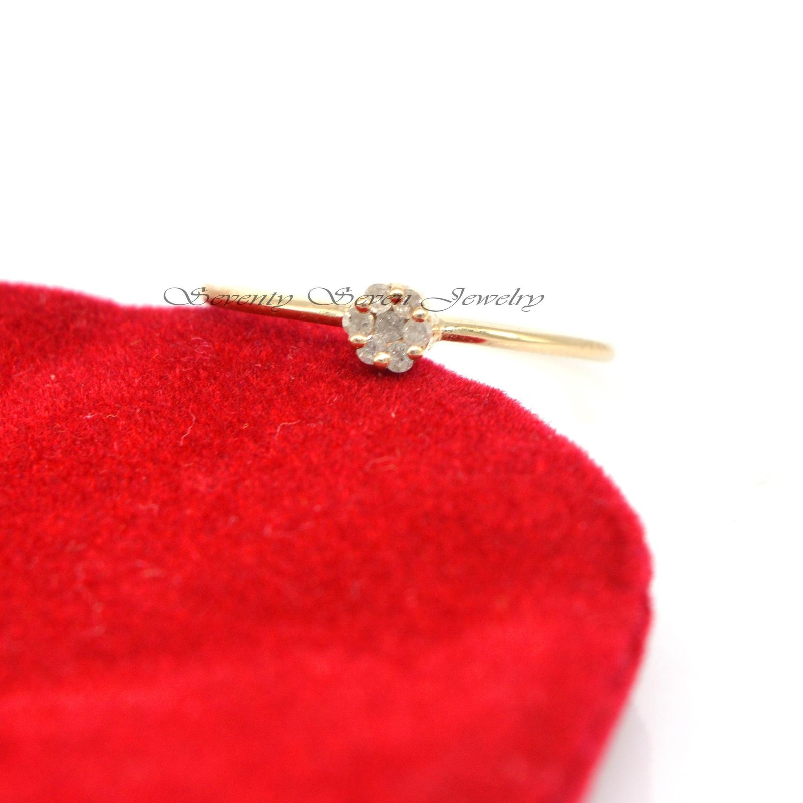 9K Gold Diamond Flower Ring: Floral Promise Band - Seventy Seven Jewelry | SKU: SSMJR388-9KYGDI-2026 9K Gold Diamond Flower Ring: Floral Promise Band - Seventy Seven Jewelry | SKU: SSMJR388-9KYGDI-2026