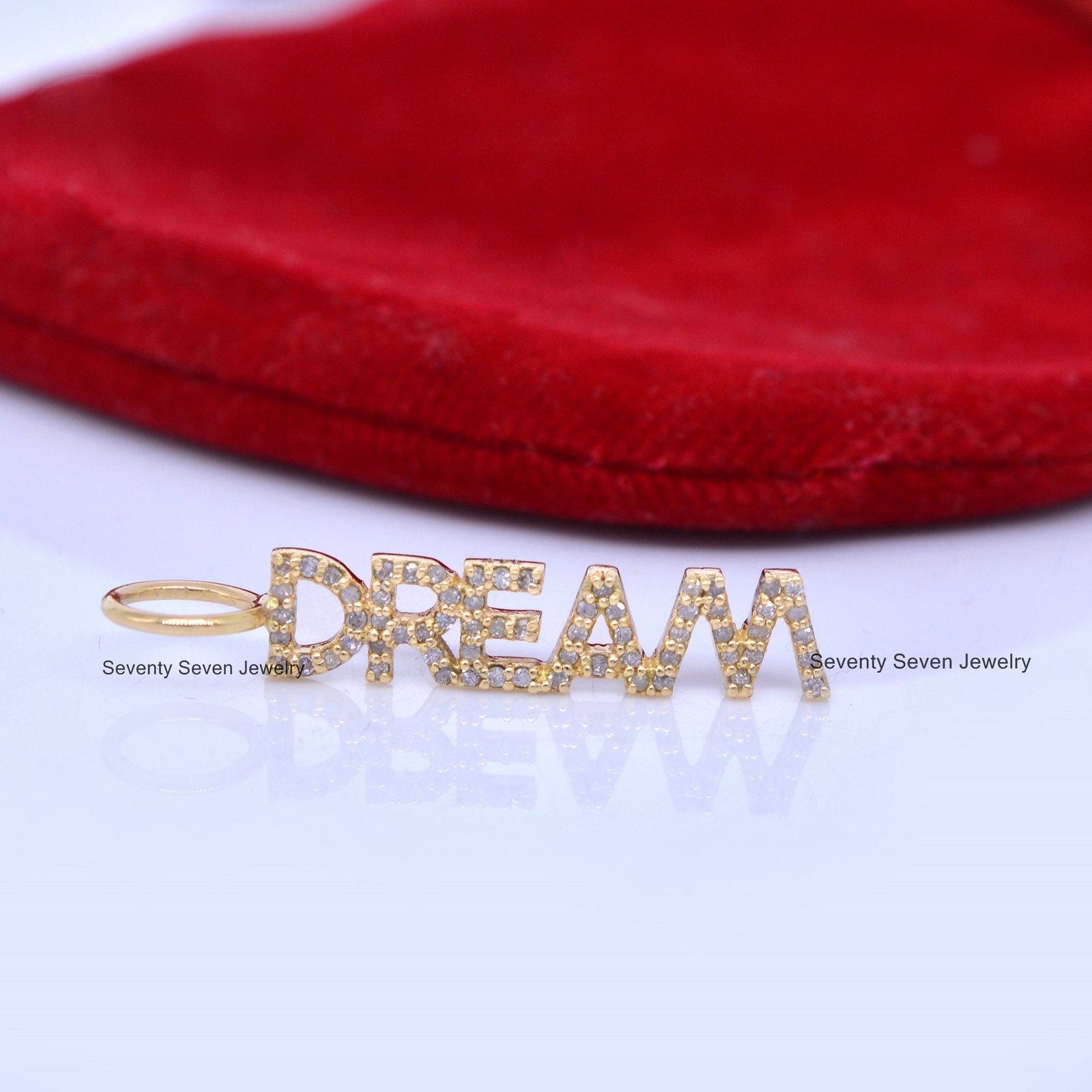 9K Gold Diamond Initial Pendant - Custom Letter Name Necklace - View 2 - Seventy Seven Jewelry | SKU: SSMJP514-9KYGDI-2026 9K Gold Diamond Initial Pendant - Custom Letter Name Necklace - View 2 - Seventy Seven Jewelry | SKU: SSMJP514-9KYGDI-2026