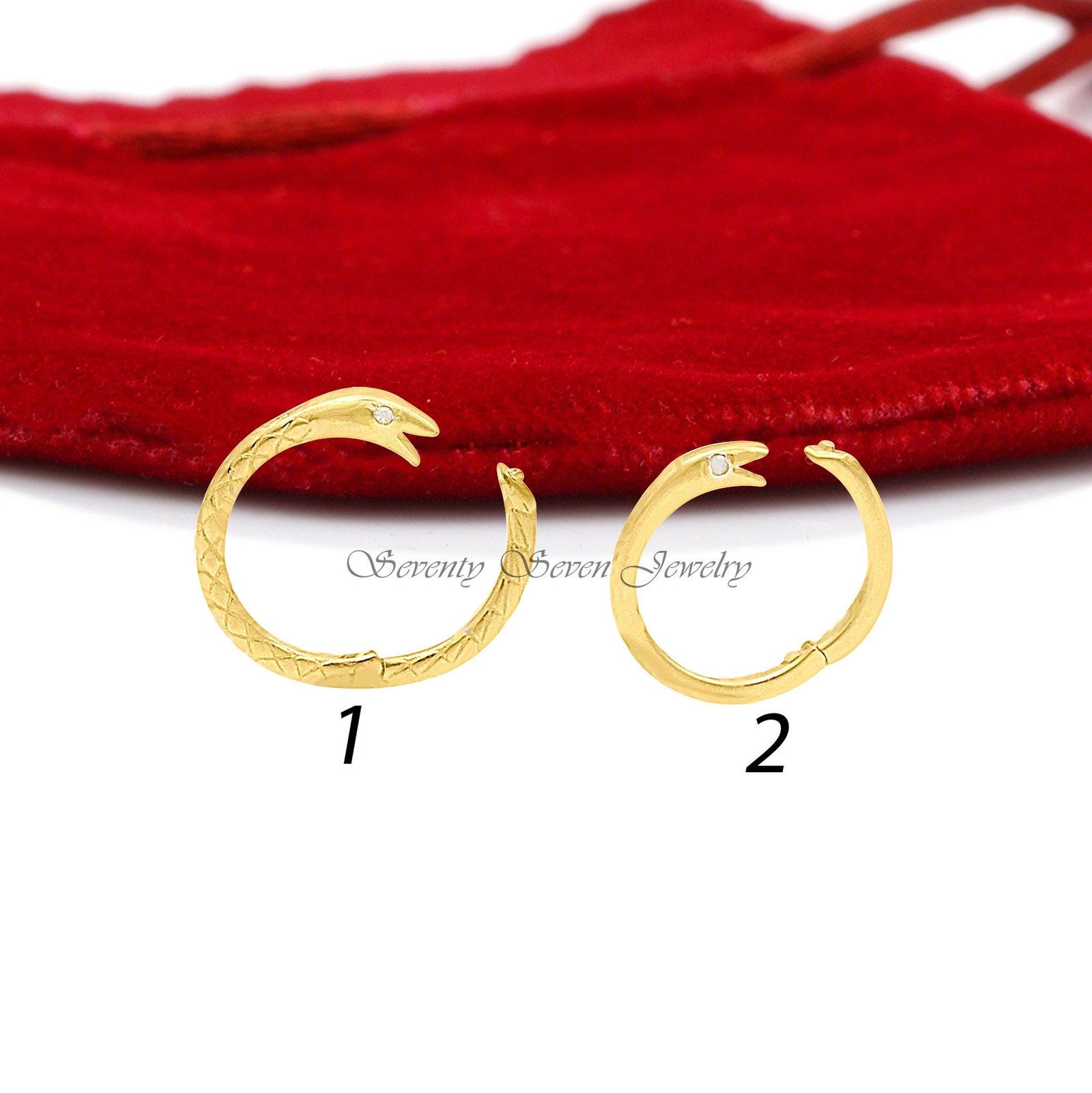 9K Gold Diamond Snake Charm Enhancer, Solid Connector - Seventy Seven Jewelry | SKU: SSMJH88-9KYGDI-17M,SSMJH479-9KYGDI-15M,S 9K Gold Diamond Snake Charm Enhancer, Solid Connector - Seventy Seven Jewelry | SKU: SSMJH88-9KYGDI-17M,SSMJH479-9KYGDI-15M,S