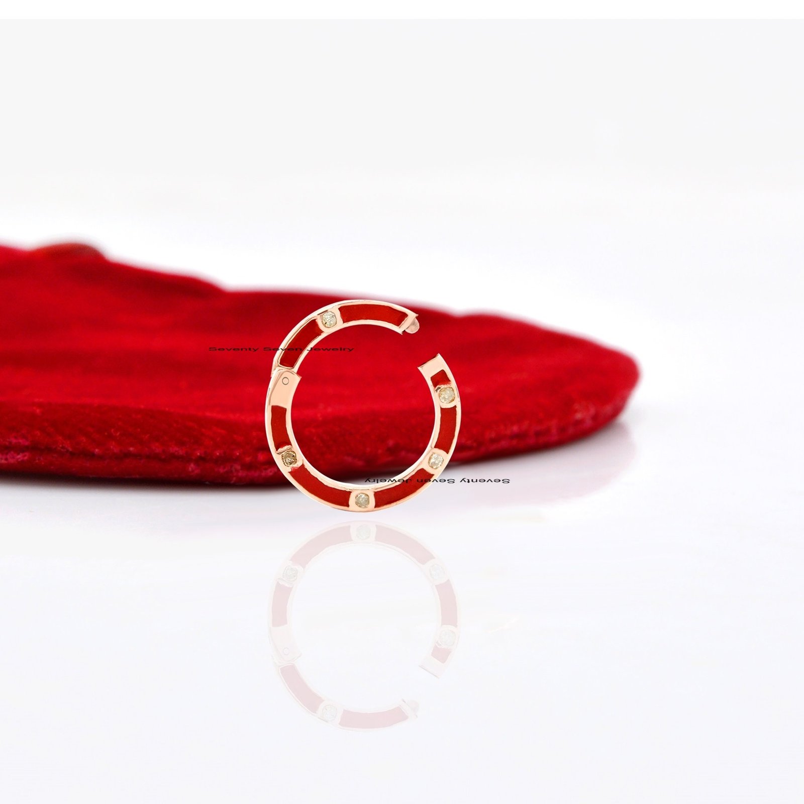 9K Gold Enamel Charm Holder- 15mm Round Enhancer - View 6 - Seventy Seven Jewelry | SKU: SSMJH784-9KYGDIELTQ-10M-2026,SSMJH78 9K Gold Enamel Charm Holder- 15mm Round Enhancer - View 6 - Seventy Seven Jewelry | SKU: SSMJH784-9KYGDIELTQ-10M-2026,SSMJH78