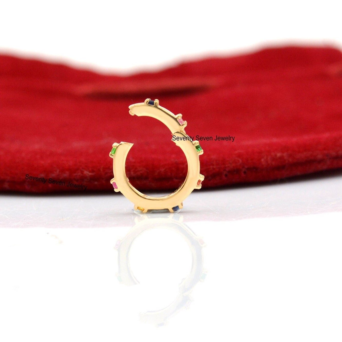 9k Gold Gemstone Circle Enhancer: Turquoise Charm Holder - Seventy Seven Jewelry | SKU: SSMJP529-9KYGBSP,SSMJP529-9KYGOP,SSMJ 9k Gold Gemstone Circle Enhancer: Turquoise Charm Holder - Seventy Seven Jewelry | SKU: SSMJP529-9KYGBSP,SSMJP529-9KYGOP,SSMJ