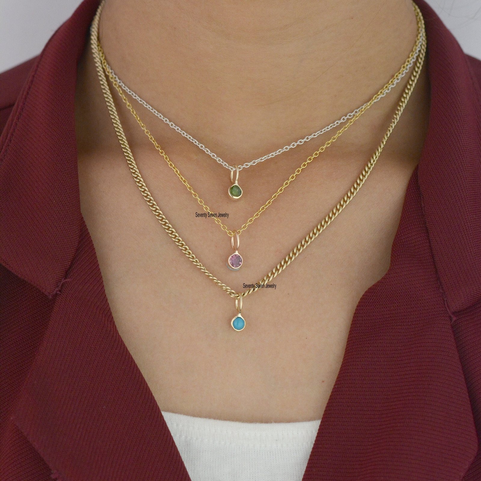9K Gold Gemstone Drop Pendant, Turquoise Gold Pendant, Tiny Gold Charm Pendant, Dainty Gemstone Charm, Small Gold Pendant Gif 9K Gold Gemstone Drop Pendant, Turquoise Gold Pendant, Tiny Gold Charm Pendant, Dainty Gemstone Charm, Small Gold Pendant Gif