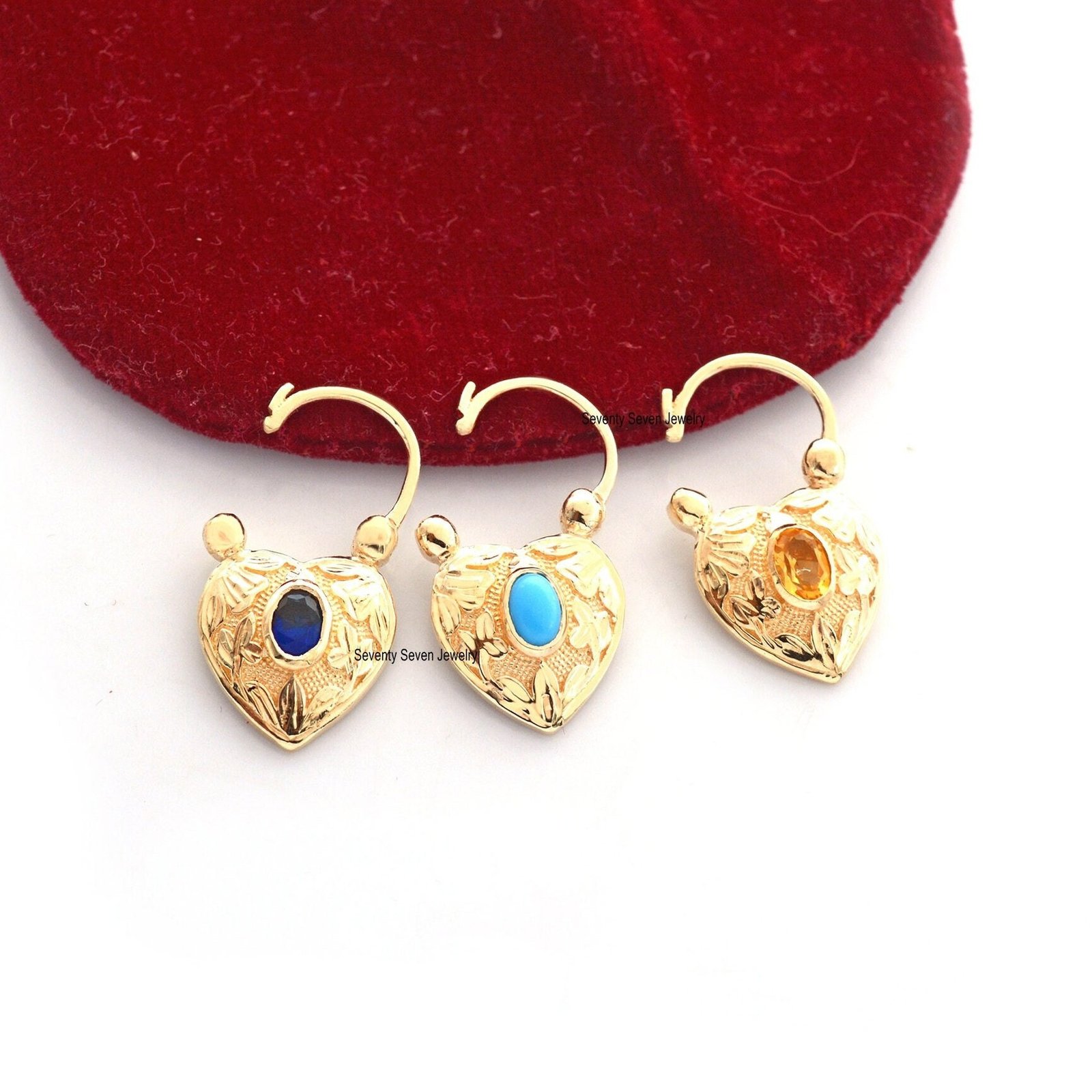 9K Gold Gemstone Heart Padlock Pendant: Pink Sapphire or Turquoise - Seventy Seven Jewelry | SKU: SSMJP92-9KYGTQ-2026,SSMJP92 9K Gold Gemstone Heart Padlock Pendant: Pink Sapphire or Turquoise - Seventy Seven Jewelry | SKU: SSMJP92-9KYGTQ-2026,SSMJP92