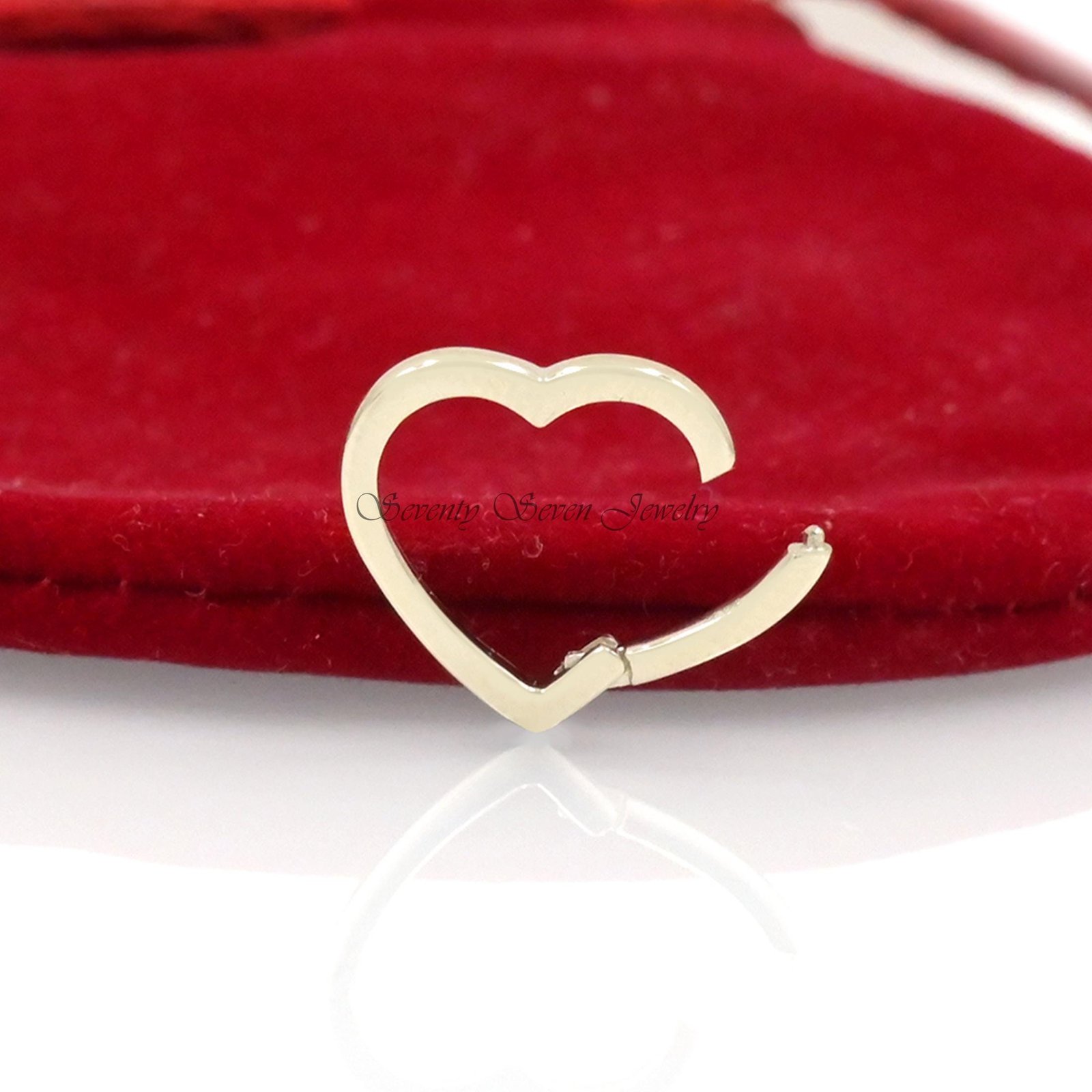 9k Gold Heart Charm Holder Enhancer (15x15 MM) - Seventy Seven Jewelry | SKU: SSMJH446-9KYG-2026 9k Gold Heart Charm Holder Enhancer (15x15 MM) - Seventy Seven Jewelry | SKU: SSMJH446-9KYG-2026