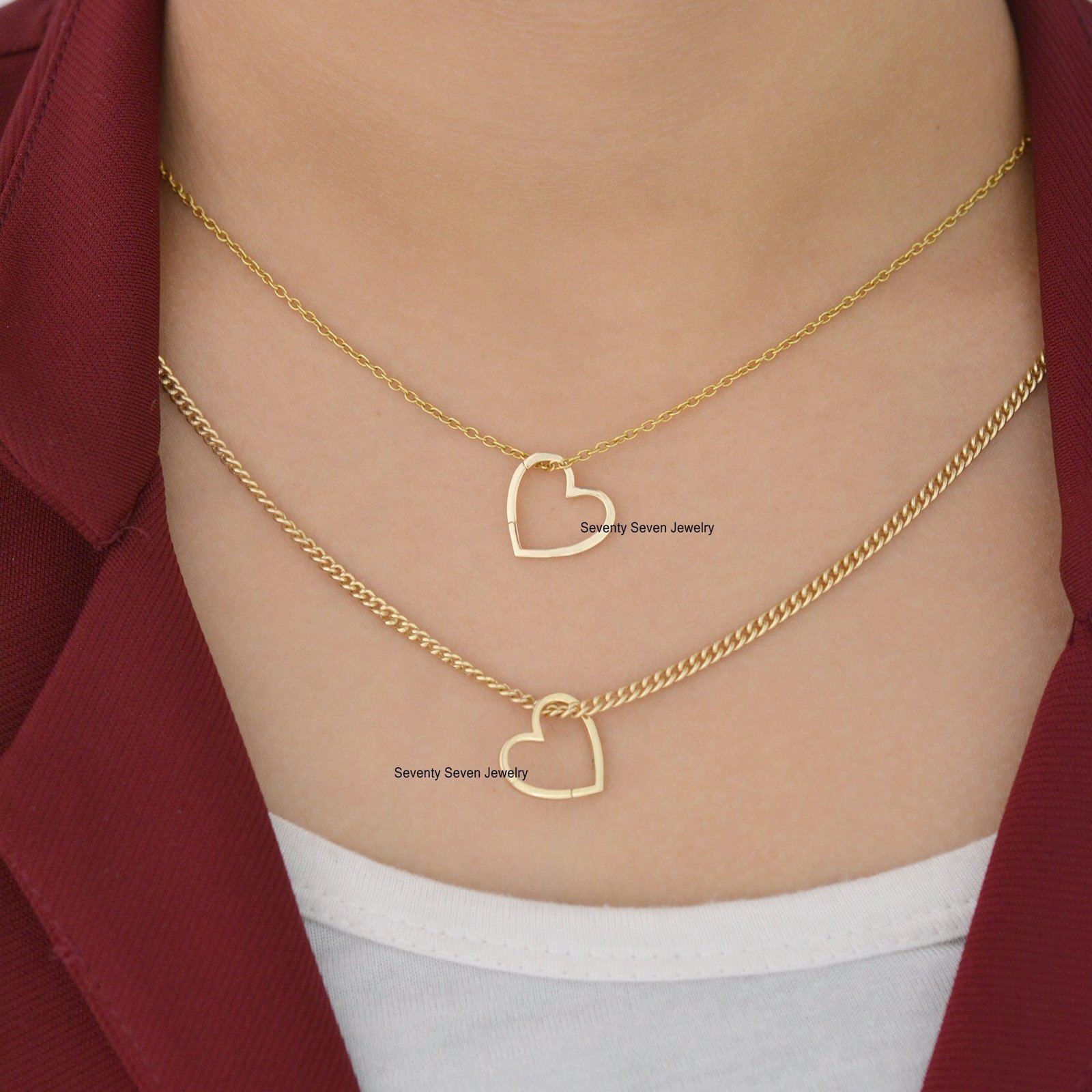 9k Gold Heart Charm Holder: Link Lock Enhancer, Valentine Gift - Seventy Seven Jewelry | SKU: SSMJH536-9KYG-2026 9k Gold Heart Charm Holder: Link Lock Enhancer, Valentine Gift - Seventy Seven Jewelry | SKU: SSMJH536-9KYG-2026