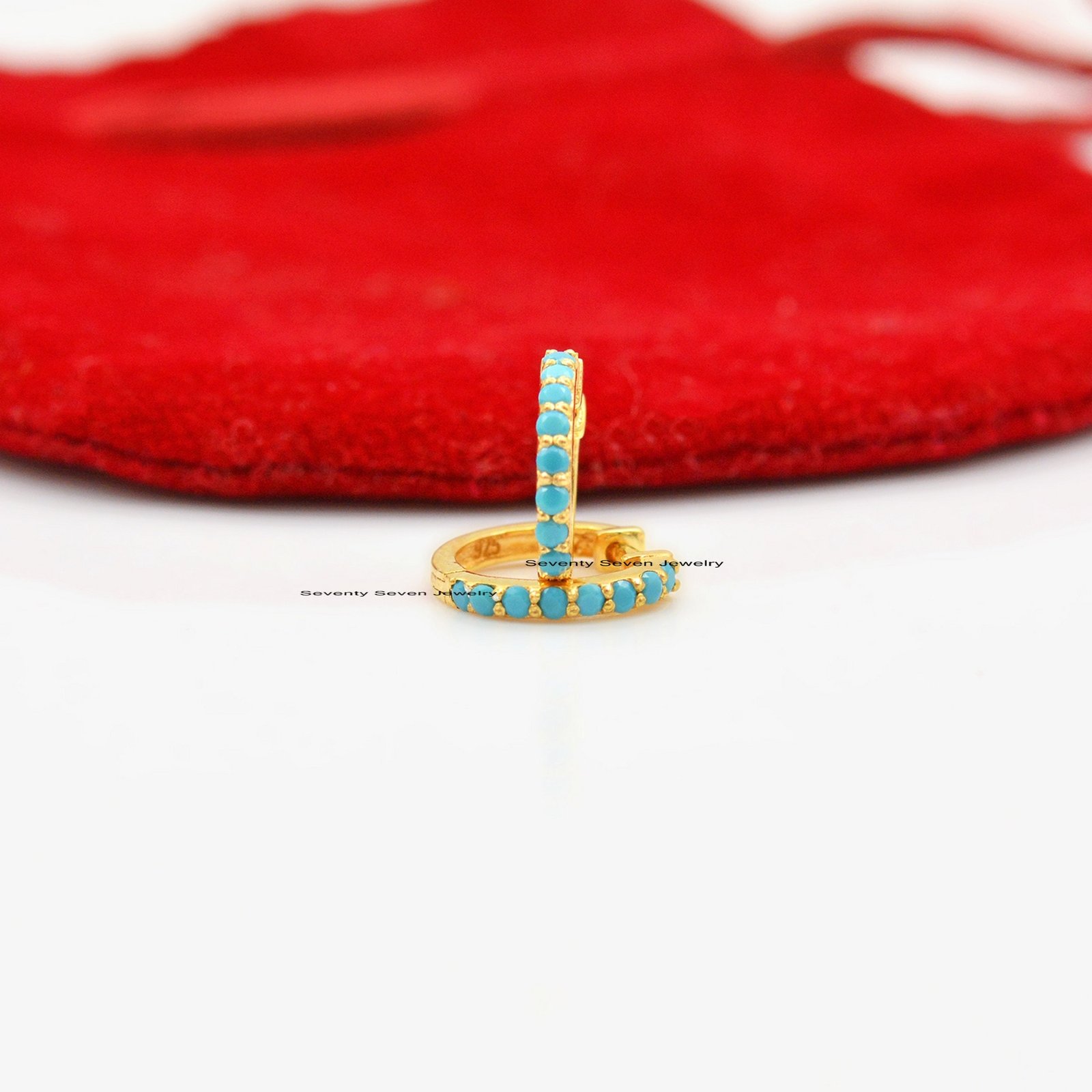 9K Gold Huggie Hoop Earrings: Diamond & Gemstone - View 2 - Seventy Seven Jewelry | SKU: SSMJE917-9KYGDI-2026,SSMJE917-9KYGEM 9K Gold Huggie Hoop Earrings: Diamond & Gemstone - View 2 - Seventy Seven Jewelry | SKU: SSMJE917-9KYGDI-2026,SSMJE917-9KYGEM