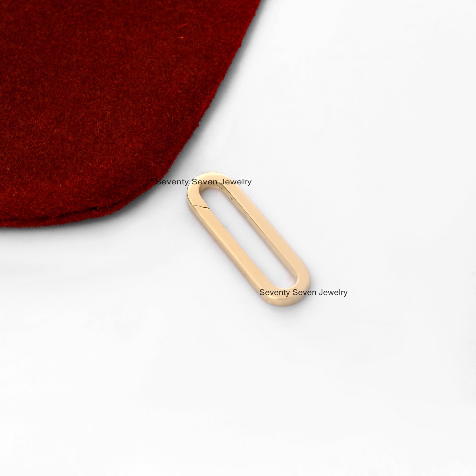 9k Gold Oval Enhancer Charm Holder, 22mm - View 6 - Seventy Seven Jewelry | SKU: SSMJH680-9KYG-22M-2026 9k Gold Oval Enhancer Charm Holder, 22mm - View 6 - Seventy Seven Jewelry | SKU: SSMJH680-9KYG-22M-2026