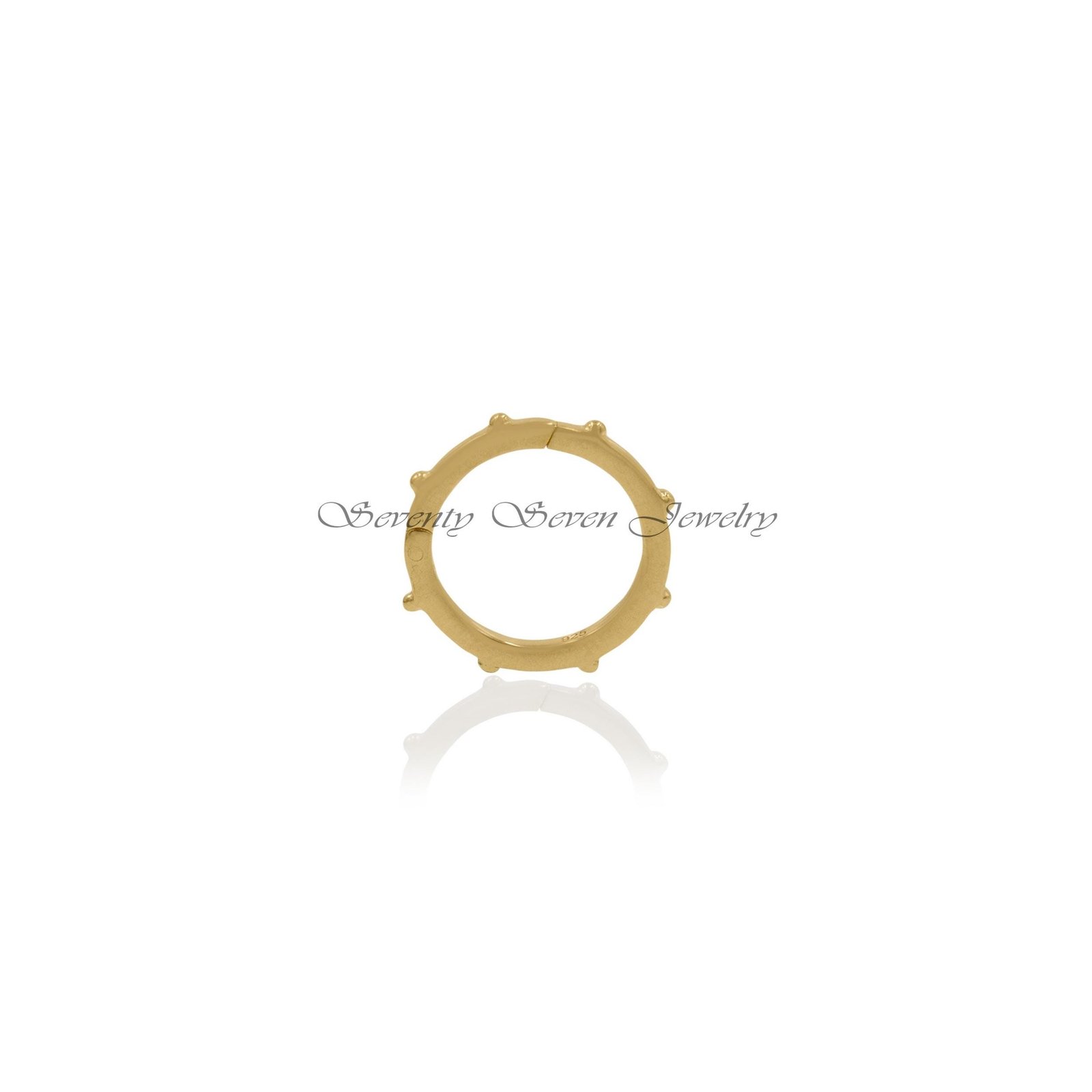9K Gold Round Charm Holder: Necklace Enhancer, Link Lock - View 5 - Seventy Seven Jewelry | SKU: SSMJH448-9KYG-15M-2026 9K Gold Round Charm Holder: Necklace Enhancer, Link Lock - View 5 - Seventy Seven Jewelry | SKU: SSMJH448-9KYG-15M-2026