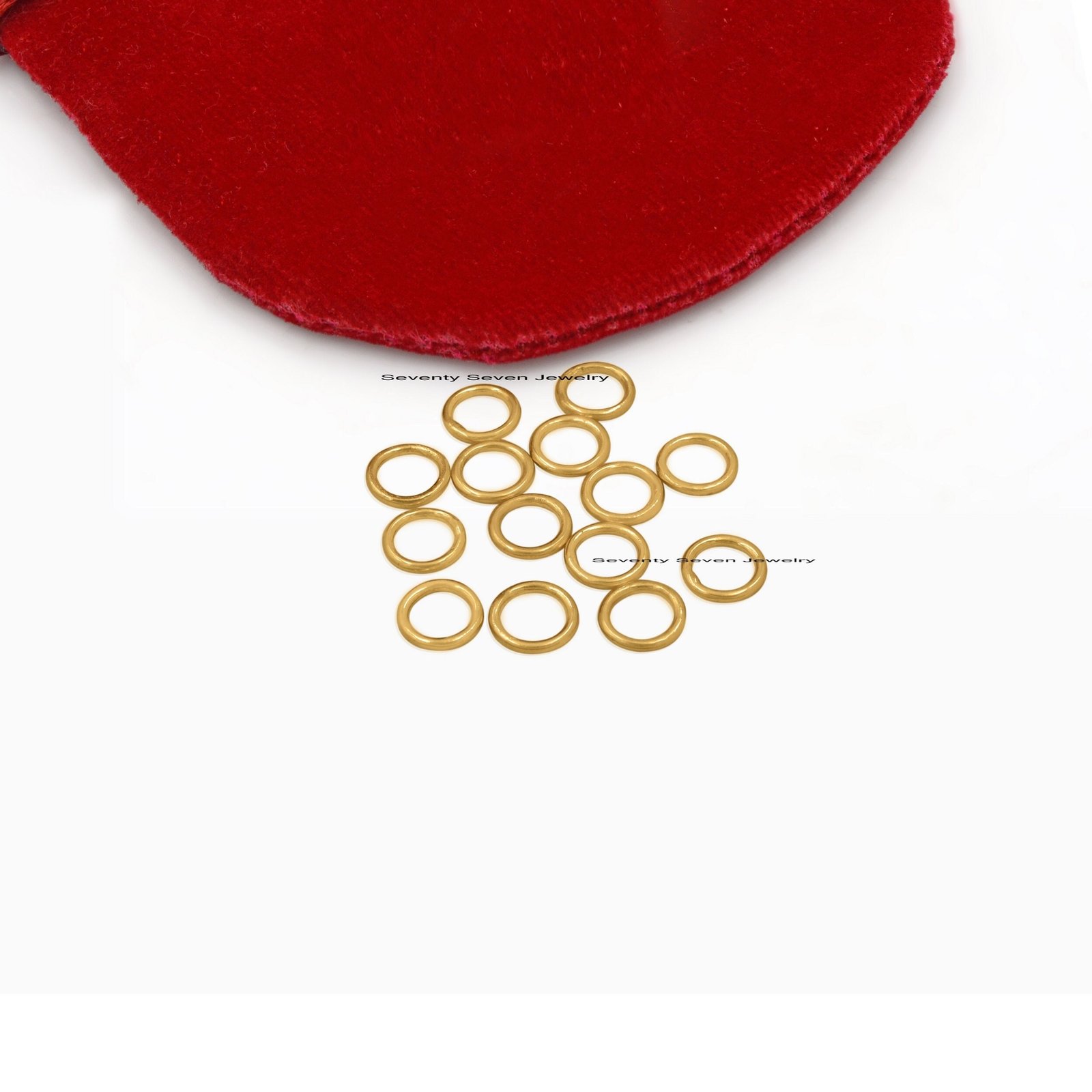 9K Gold Round Jump Ring: Connector Lock Pendant - Seventy Seven Jewelry | SKU: SSMJF127-9KYG-2026 9K Gold Round Jump Ring: Connector Lock Pendant - Seventy Seven Jewelry | SKU: SSMJF127-9KYG-2026