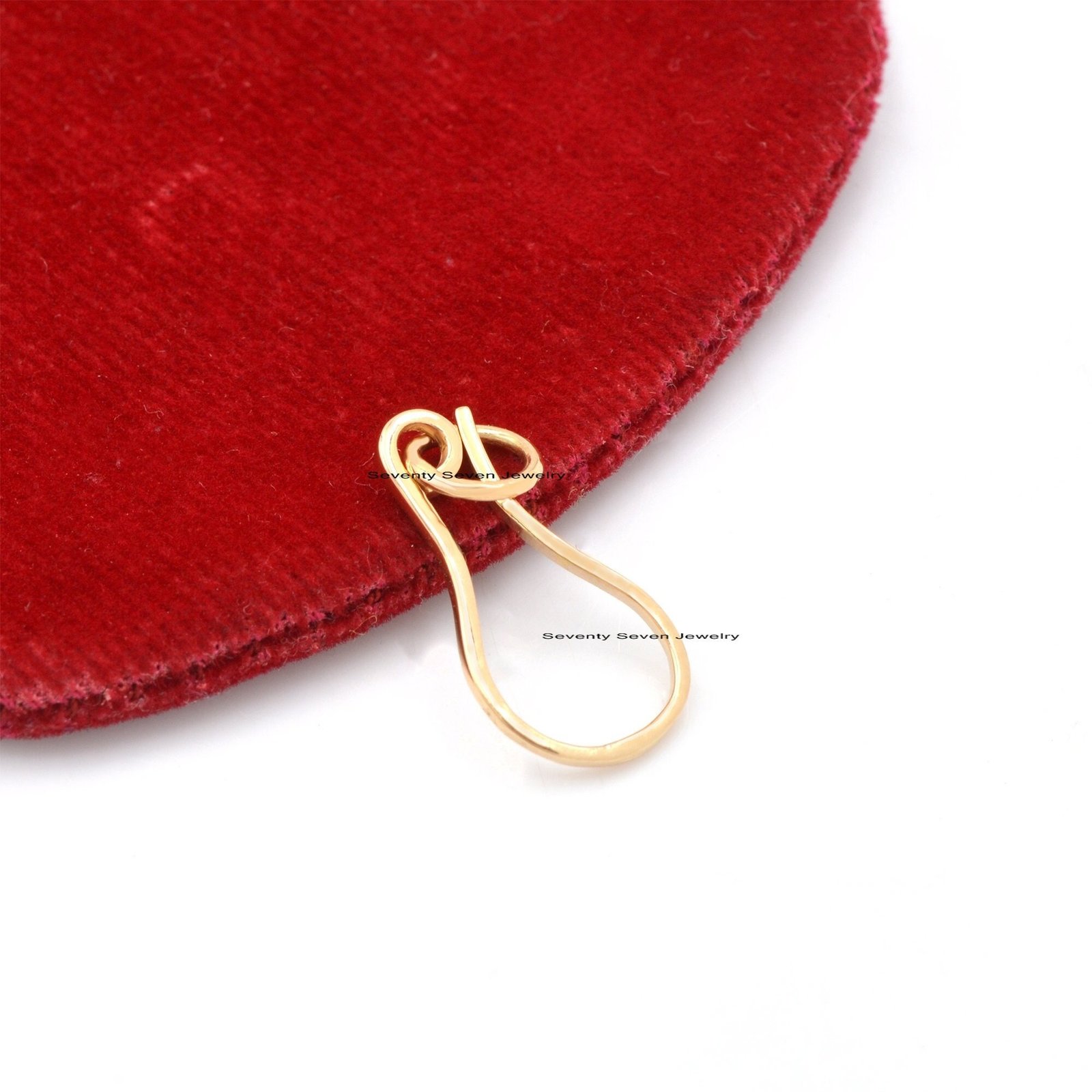 9K Gold Shepherds Hook, Charm Holder, Anchor Enhancer - View 3 - Seventy Seven Jewelry | SKU: SSMJH565-9KYG-2026 9K Gold Shepherds Hook, Charm Holder, Anchor Enhancer - View 3 - Seventy Seven Jewelry | SKU: SSMJH565-9KYG-2026
