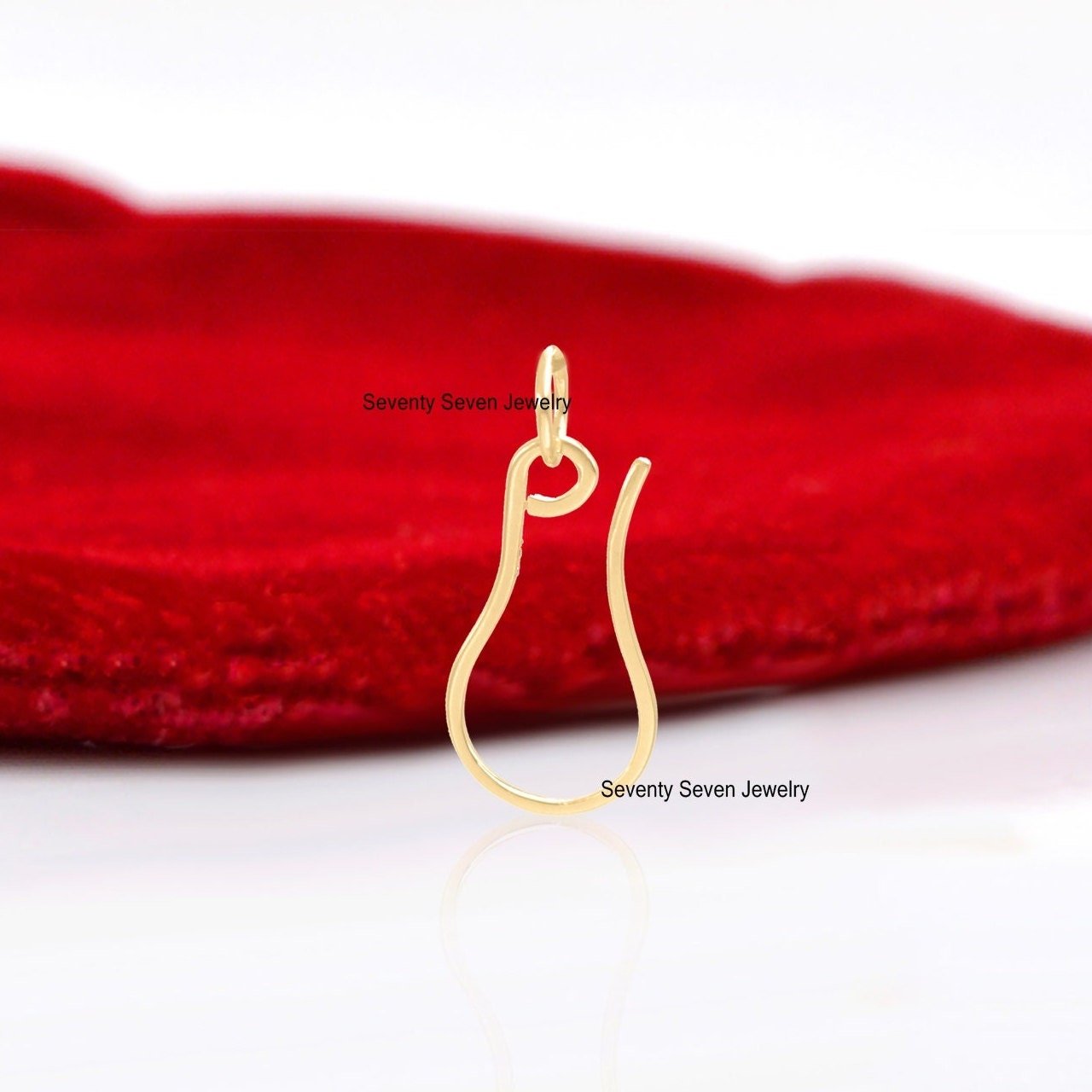 9K Gold Shepherds Hook, Charm Holder, Anchor Enhancer - View 5 - Seventy Seven Jewelry | SKU: SSMJH565-9KYG-2026 9K Gold Shepherds Hook, Charm Holder, Anchor Enhancer - View 5 - Seventy Seven Jewelry | SKU: SSMJH565-9KYG-2026