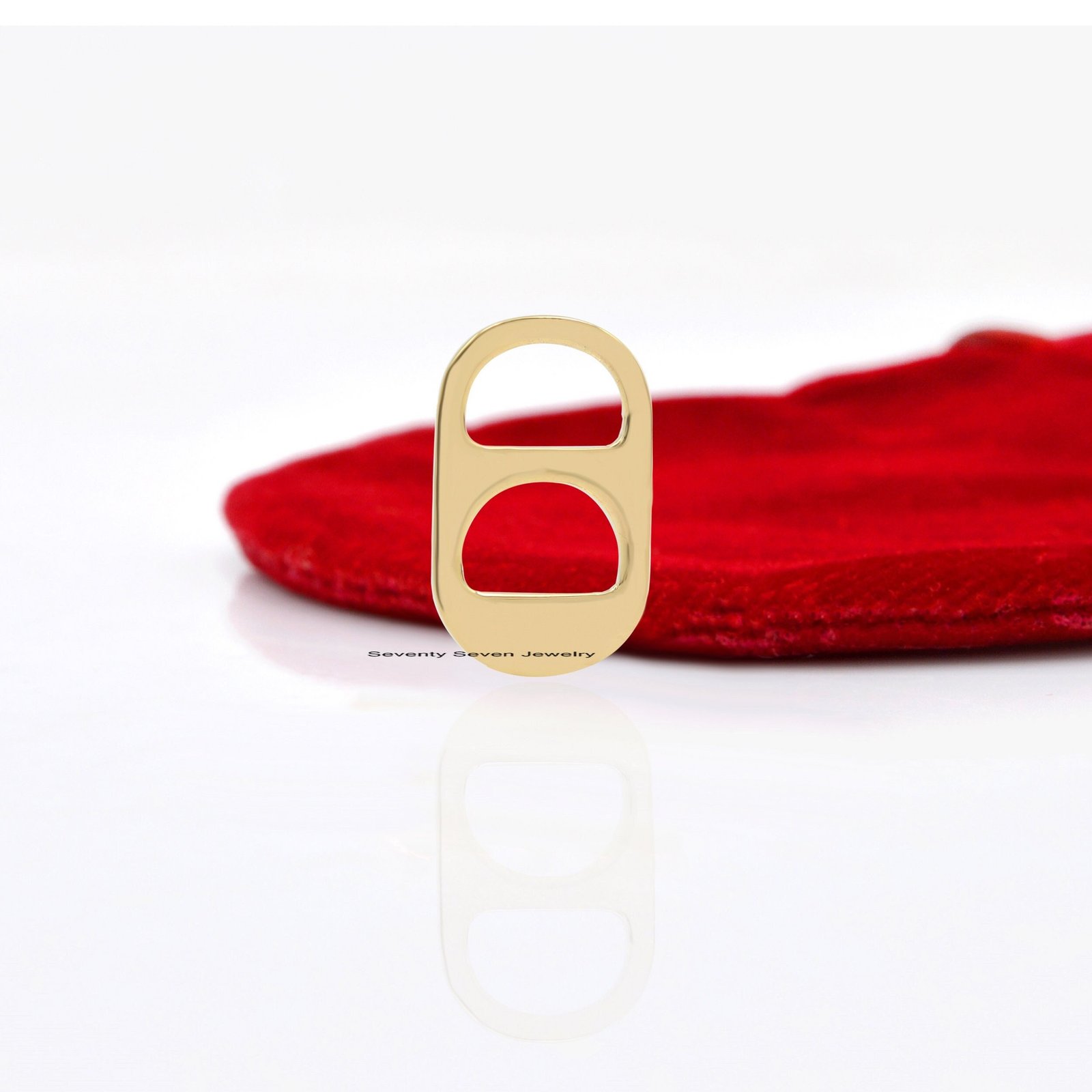 9K Gold Soda Tab Charm: Pop Top Pendant, 22MM - Seventy Seven Jewelry | SKU: SSMJF203-9KYG-2026 9K Gold Soda Tab Charm: Pop Top Pendant, 22MM - Seventy Seven Jewelry | SKU: SSMJF203-9KYG-2026