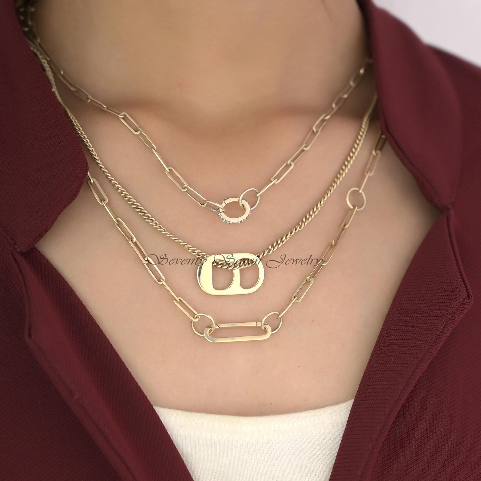 9K Gold Soda Tab Charm: Pop Top Pendant, 22MM - View 3 - Seventy Seven Jewelry | SKU: SSMJF203-9KYG-2026 9K Gold Soda Tab Charm: Pop Top Pendant, 22MM - View 3 - Seventy Seven Jewelry | SKU: SSMJF203-9KYG-2026