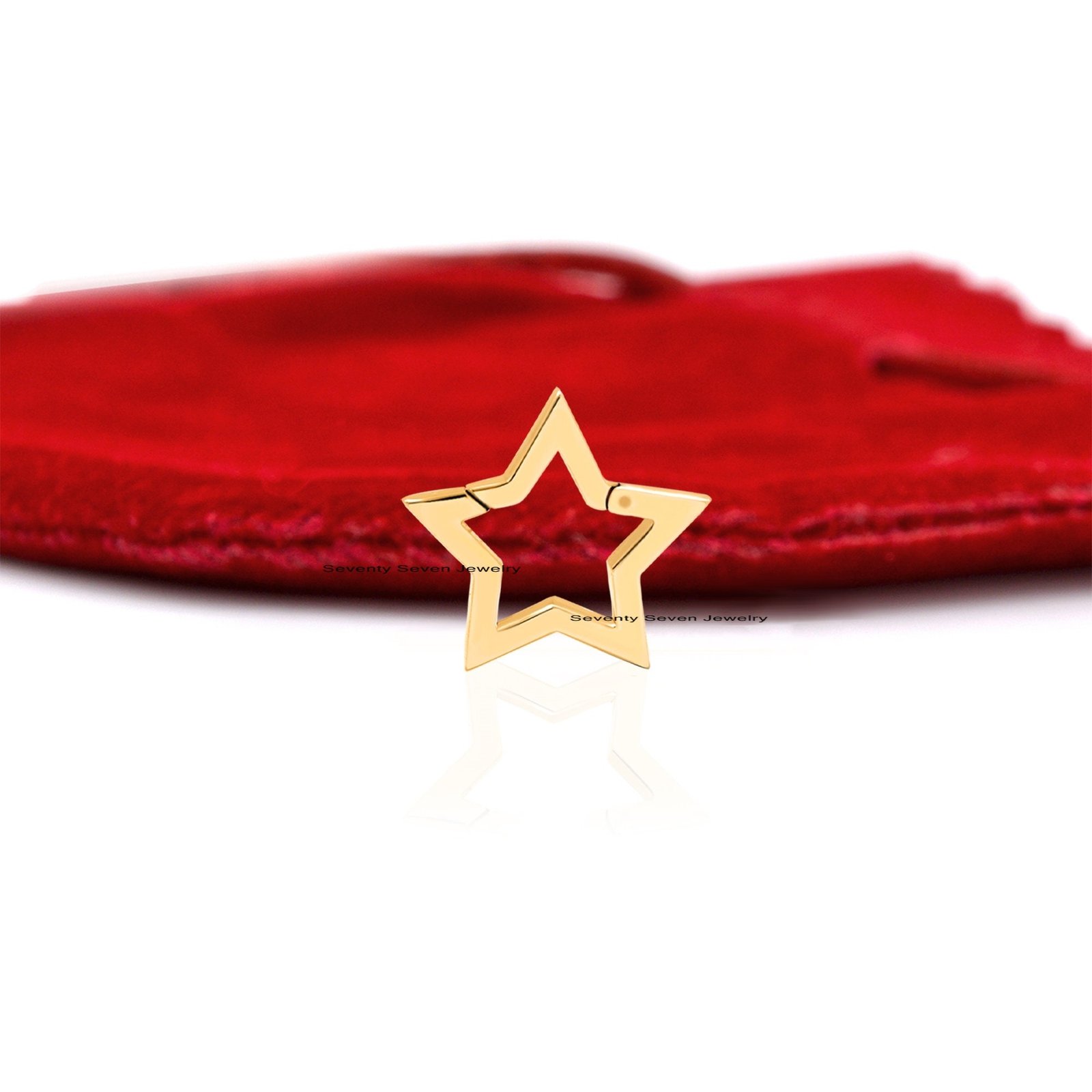 9k Gold Star Charms Holder, Multi Charm Enhancer - Seventy Seven Jewelry | SKU: SSMJH451-9KYG-2026 9k Gold Star Charms Holder, Multi Charm Enhancer - Seventy Seven Jewelry | SKU: SSMJH451-9KYG-2026