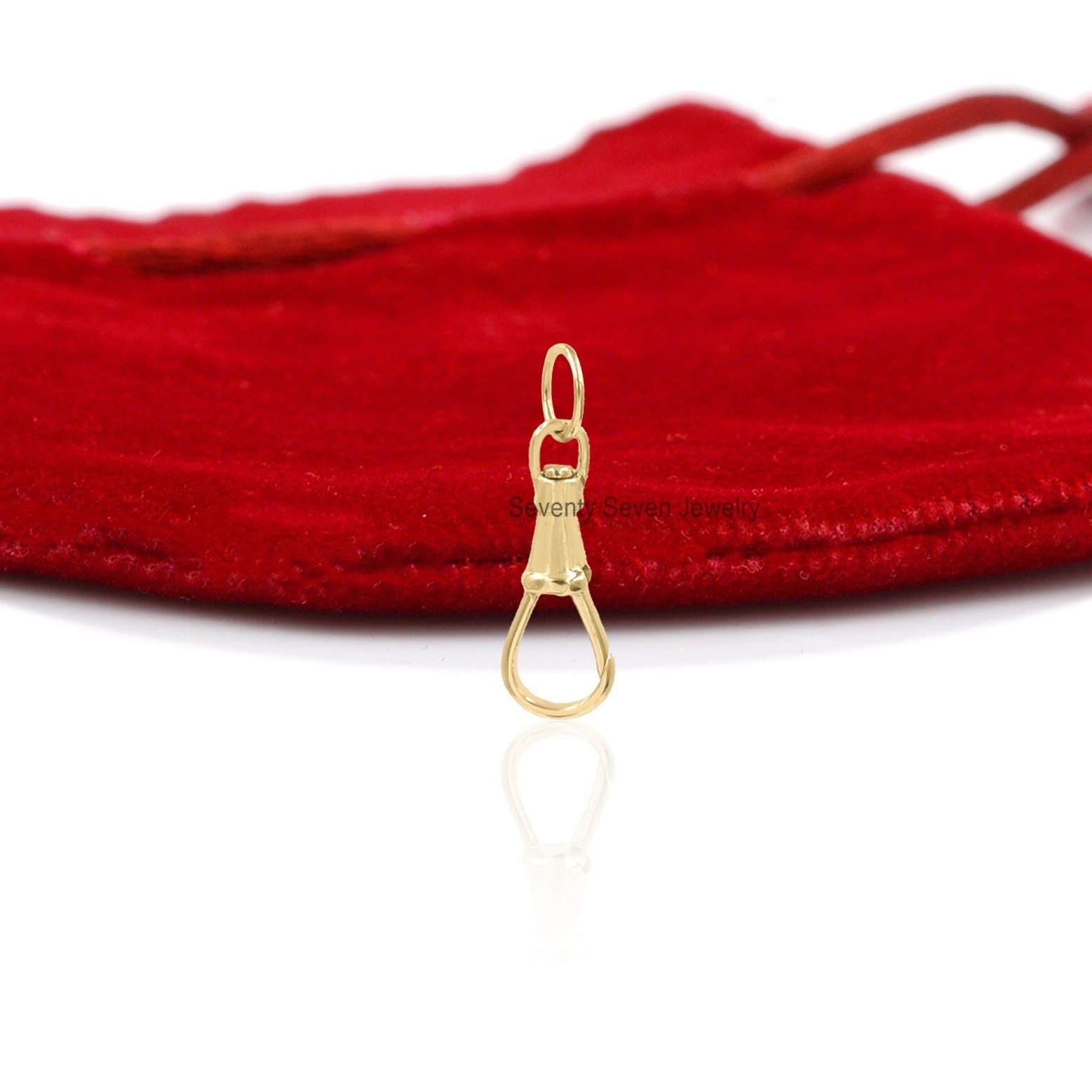 9k Gold Swivel Push Lock: Handmade Pendant (20x8 MM) - View 2 - Seventy Seven Jewelry | SKU: SSMJL300-9KYG-25M-2026 9k Gold Swivel Push Lock: Handmade Pendant (20x8 MM) - View 2 - Seventy Seven Jewelry | SKU: SSMJL300-9KYG-25M-2026